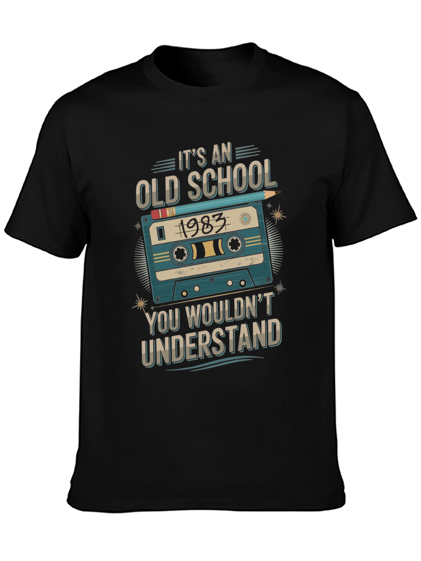 Old School 1983 Cassette Tape T-Shirt