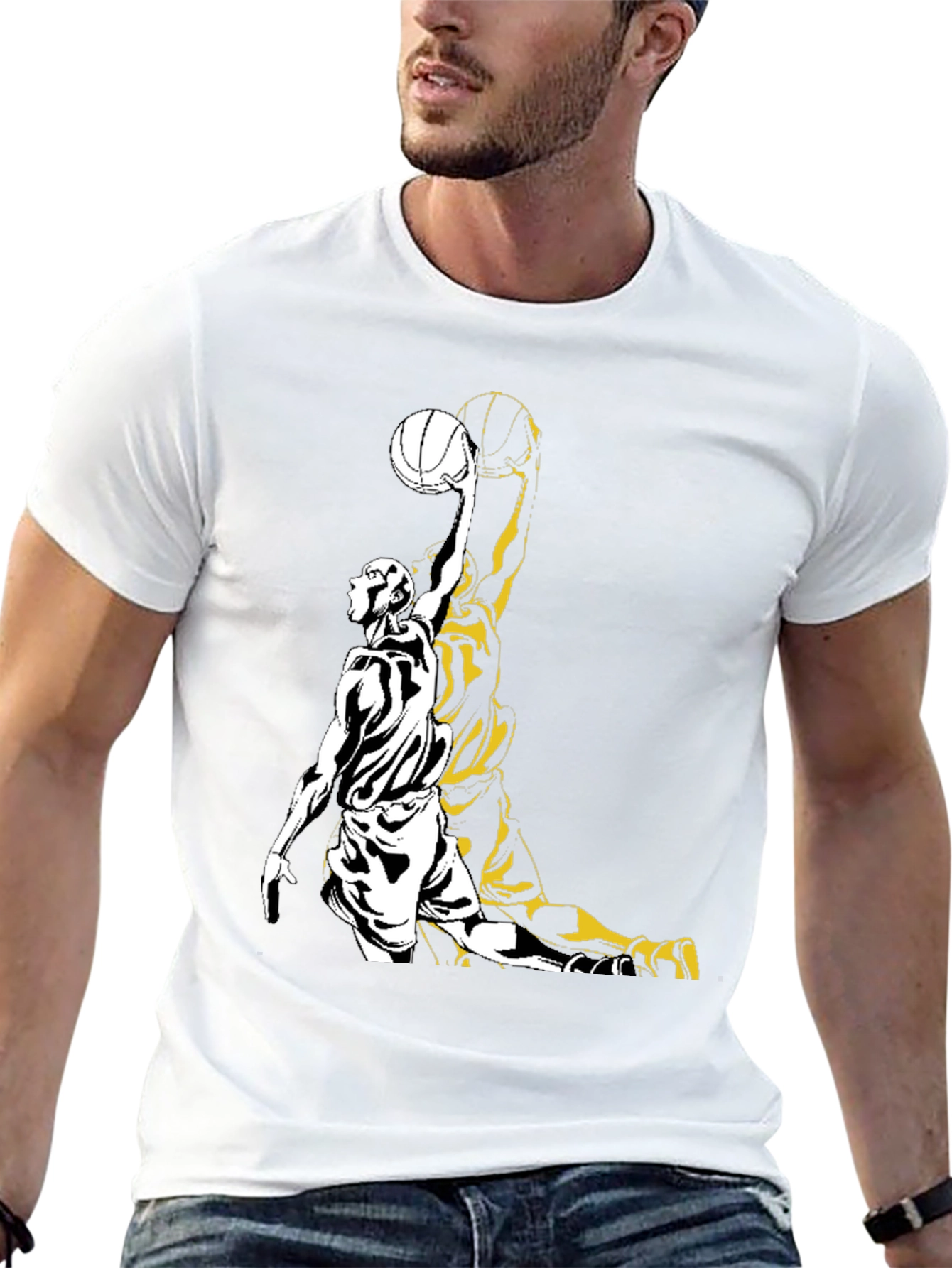 Basketball Player Graphic Print T-Shirt