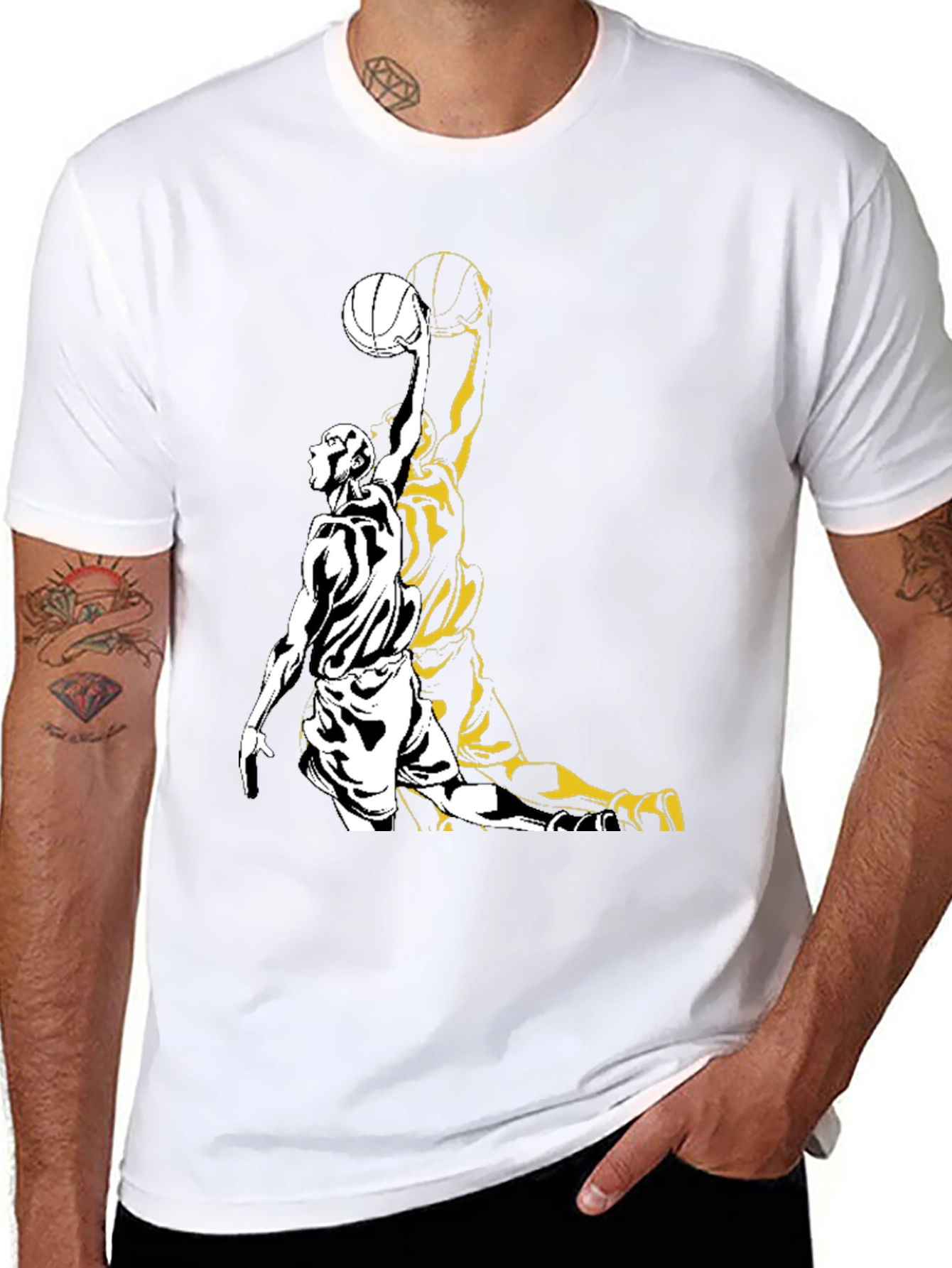 Basketball Player Graphic Print T-Shirt