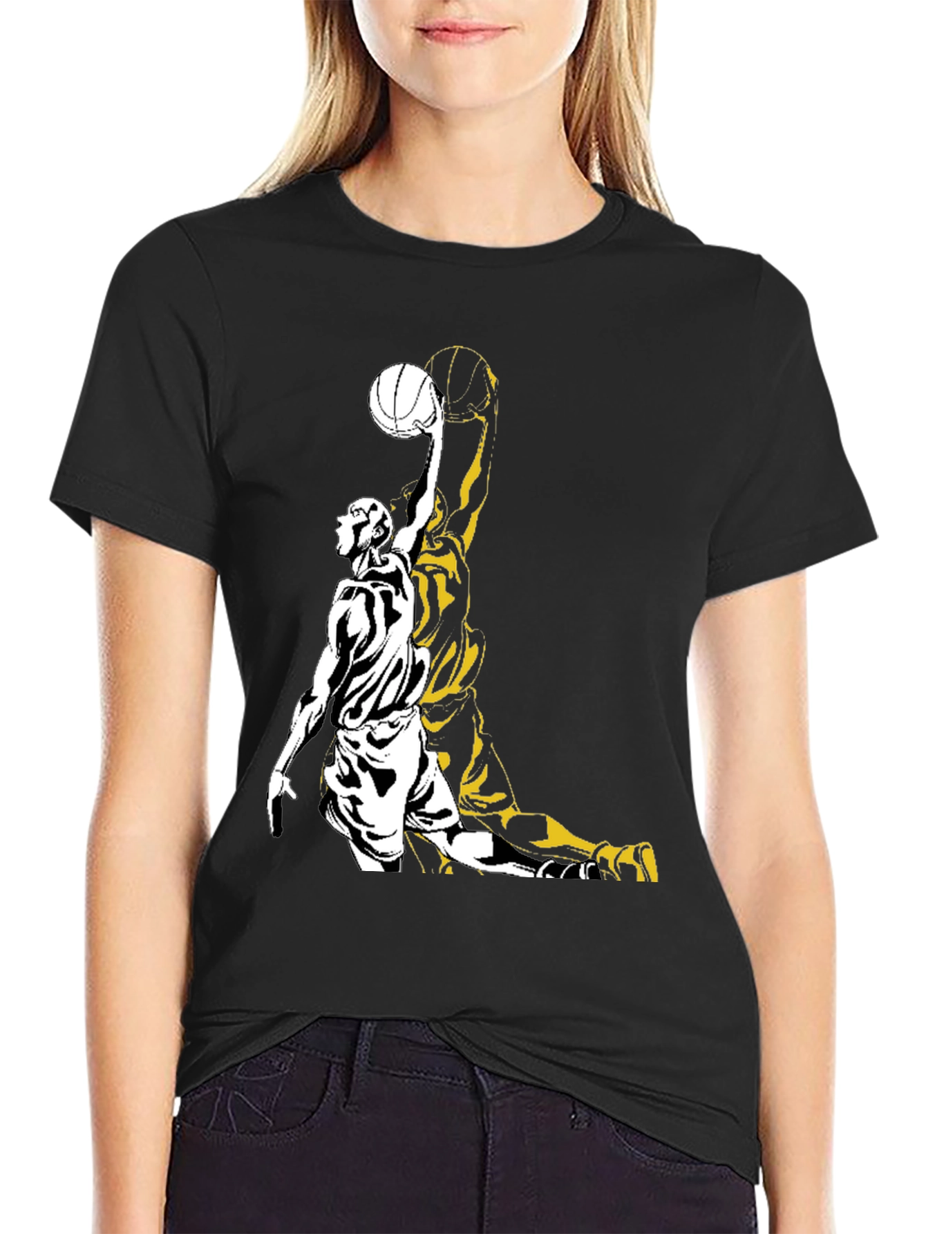 Basketball Player Graphic Print T-Shirt