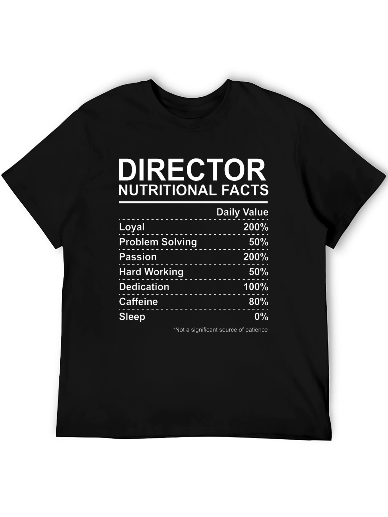 Director Nutritional Facts Funny T-Shirt