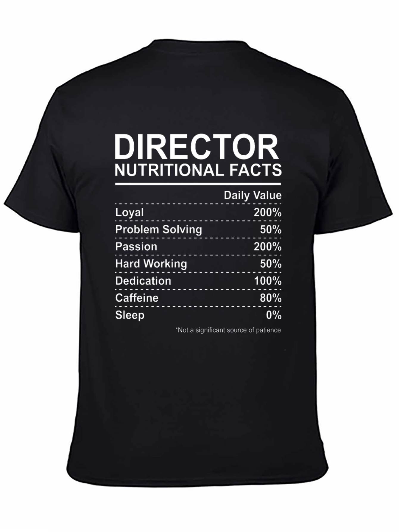 Director Nutritional Facts Funny T-Shirt