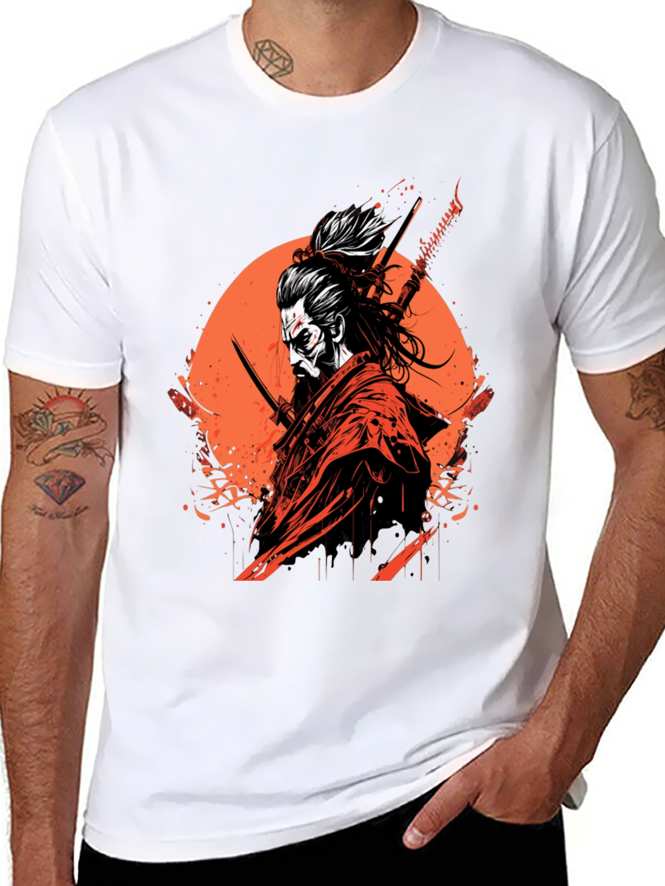 Samurai Graphic Black T-Shirt