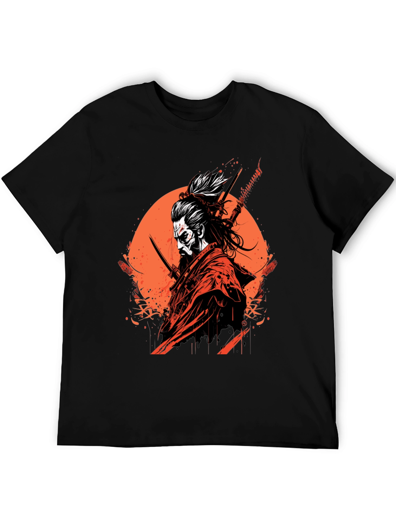Samurai Graphic Black T-Shirt