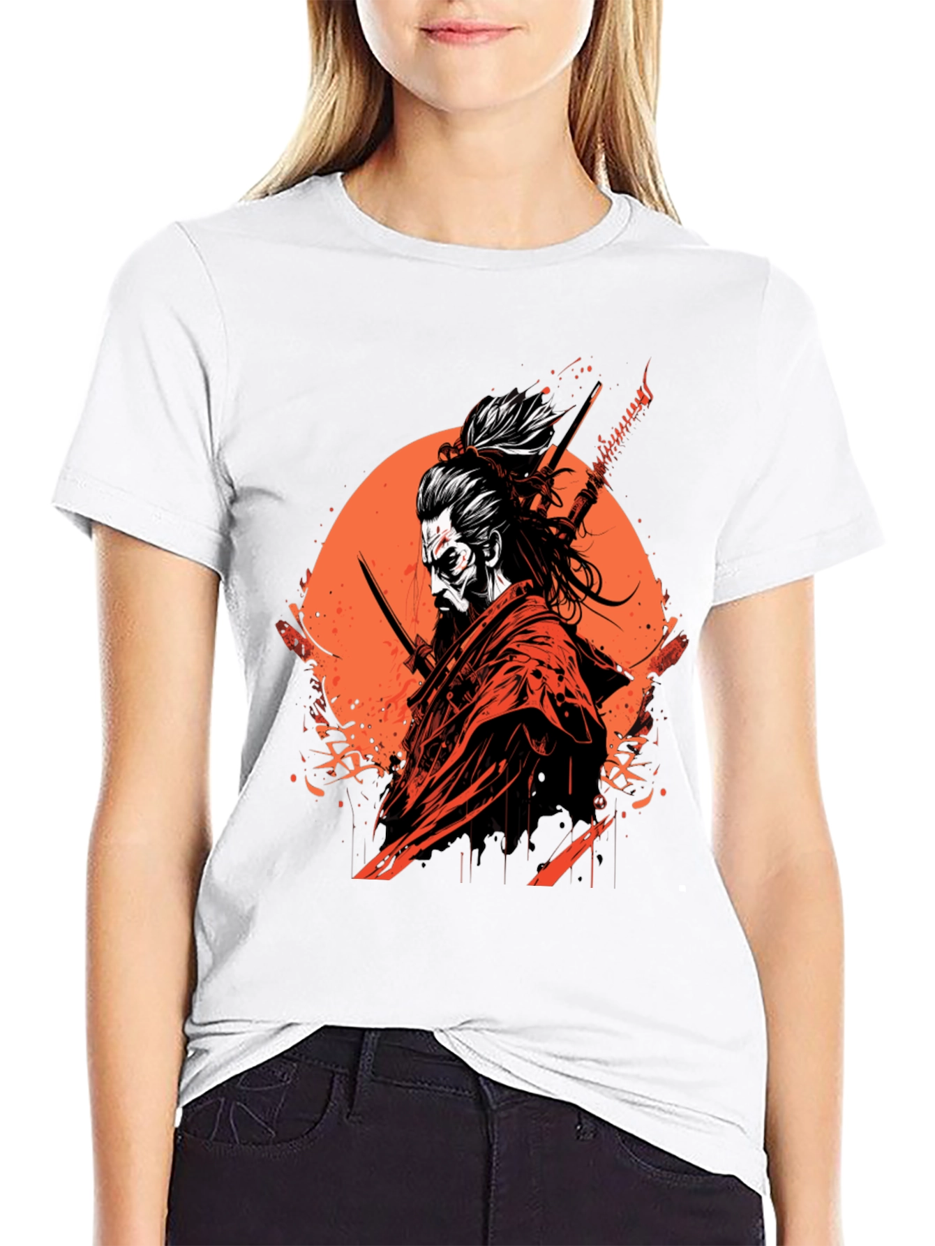Samurai Graphic Black T-Shirt