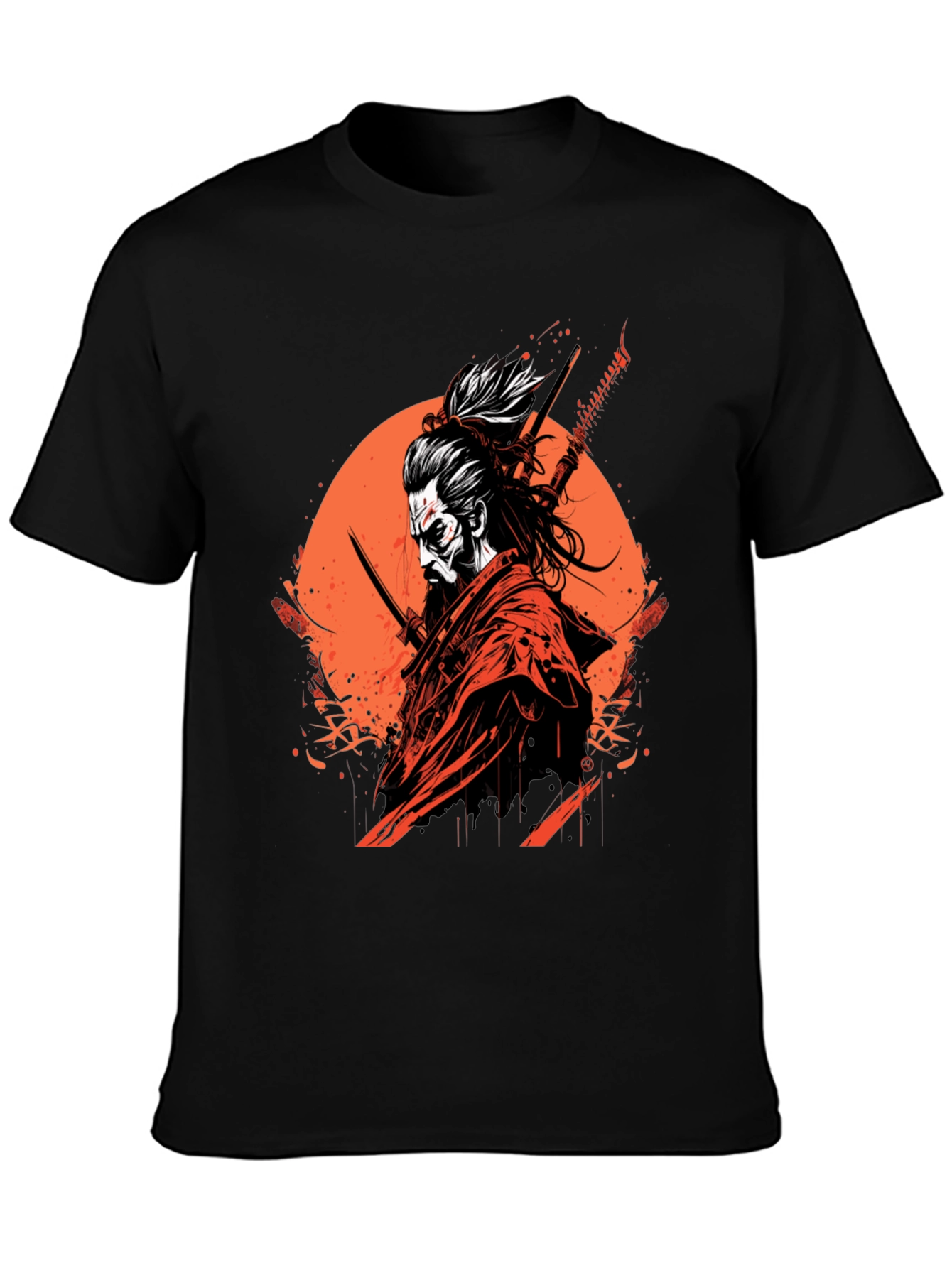 Samurai Graphic Black T-Shirt