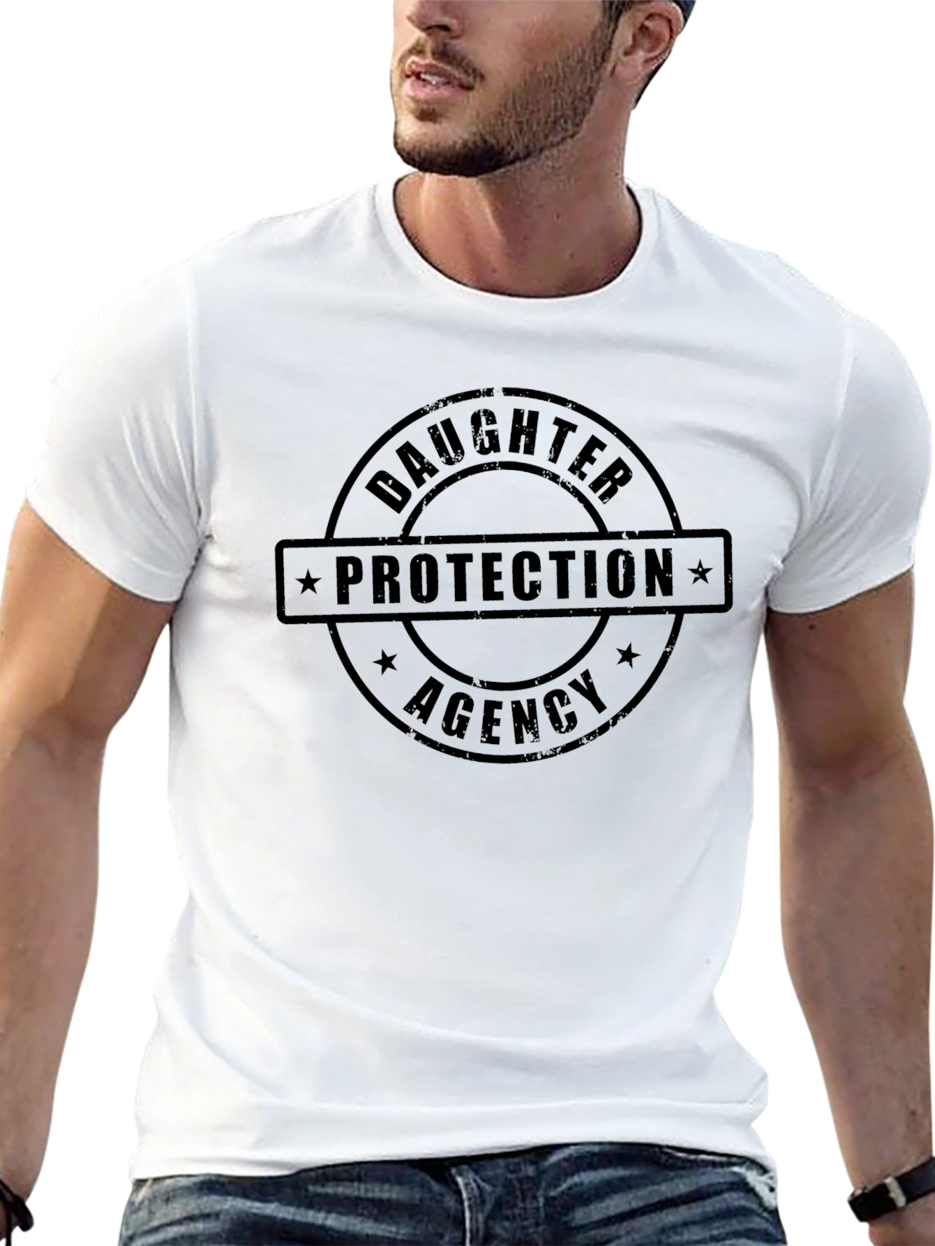Daughter Protection Agency Graphic Black T-Shirt