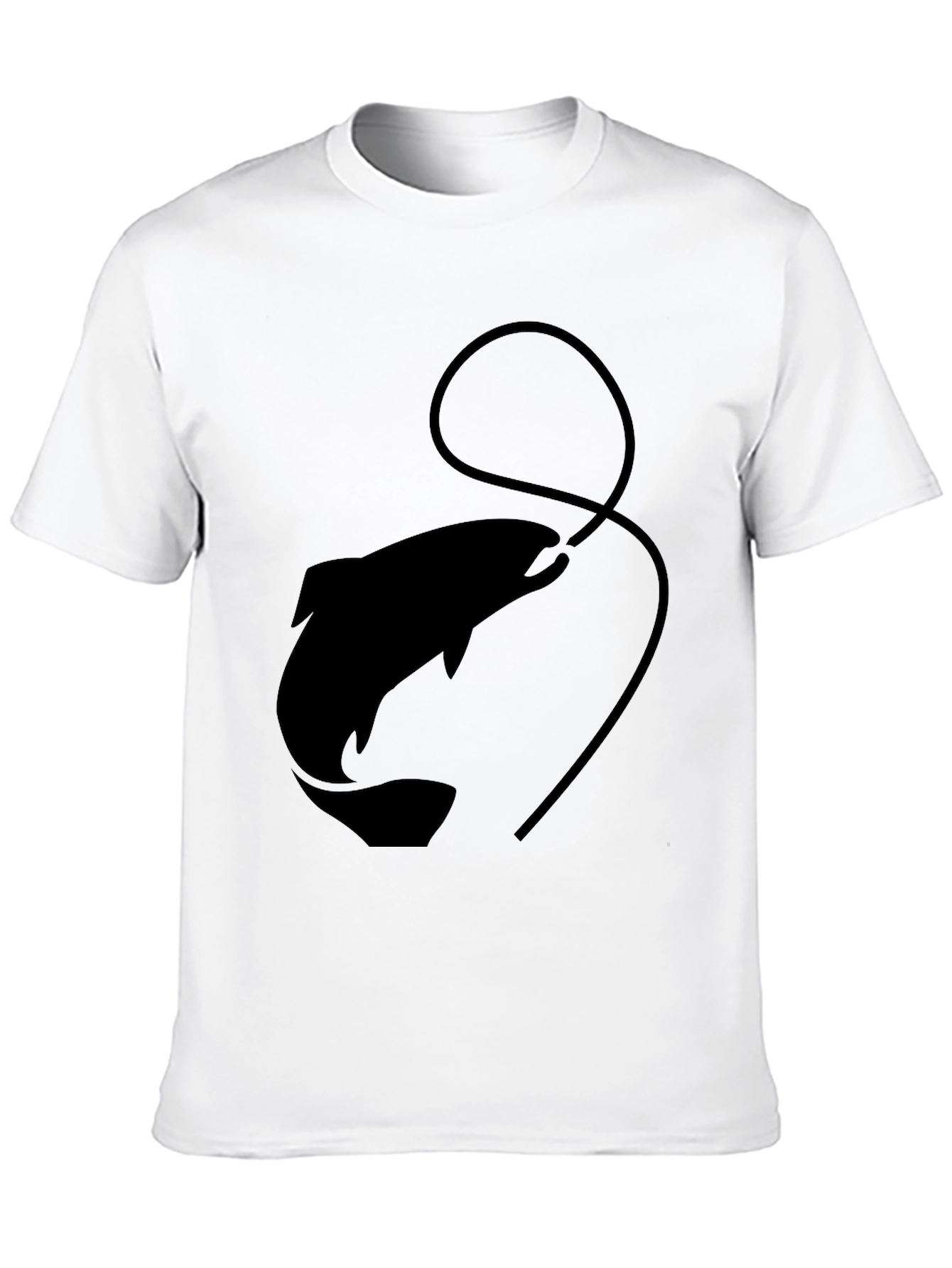 Mens Black Fish Graphic Tee - Fishing Enthusiast Style
