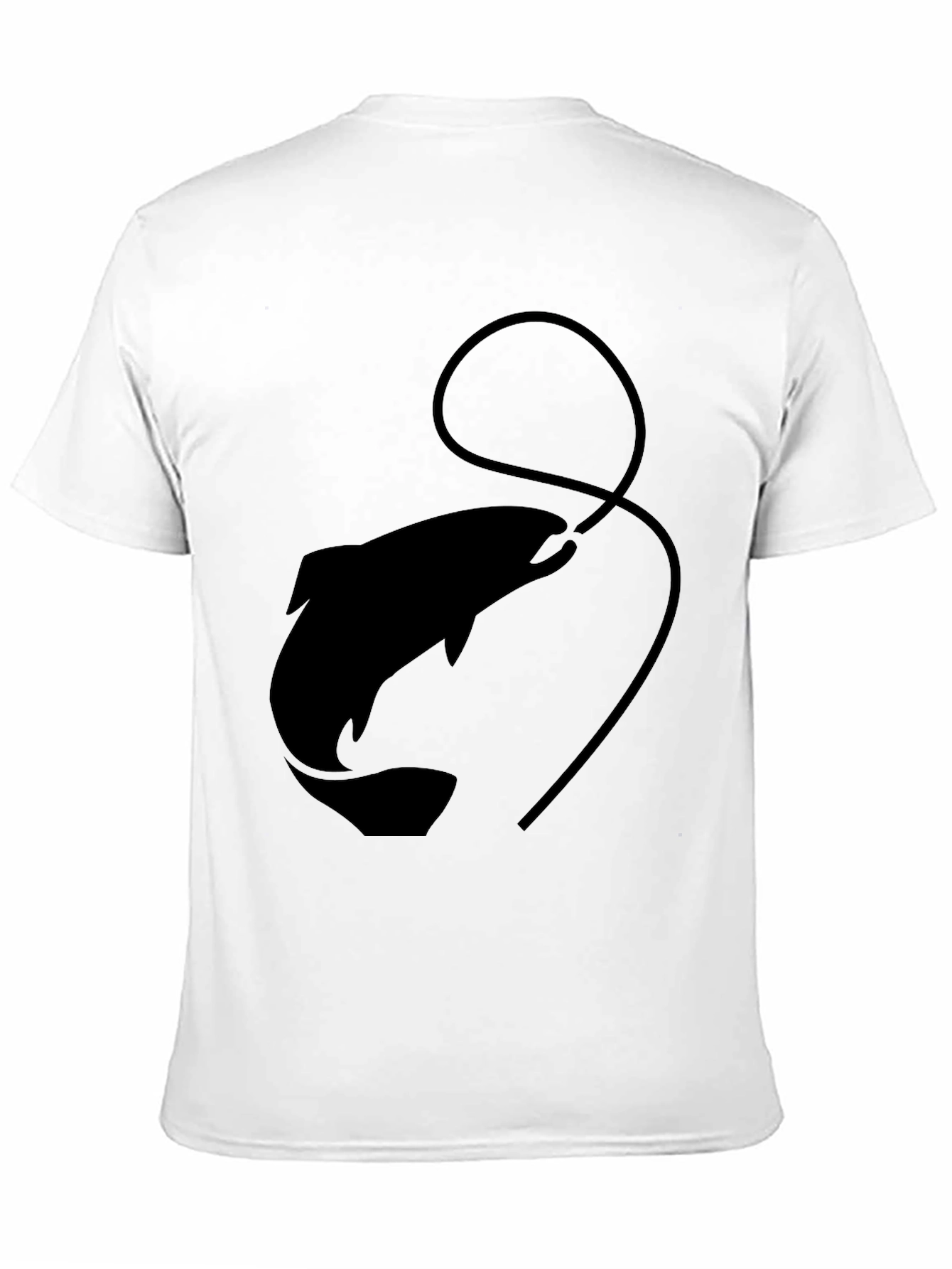Mens Black Fish Graphic Tee - Fishing Enthusiast Style