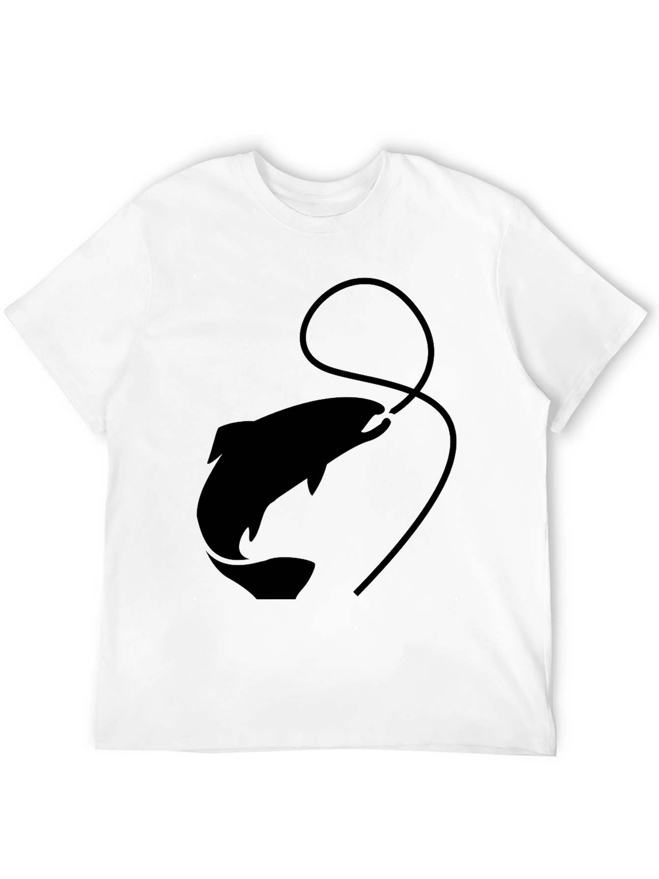 Mens Black Fish Graphic Tee - Fishing Enthusiast Style