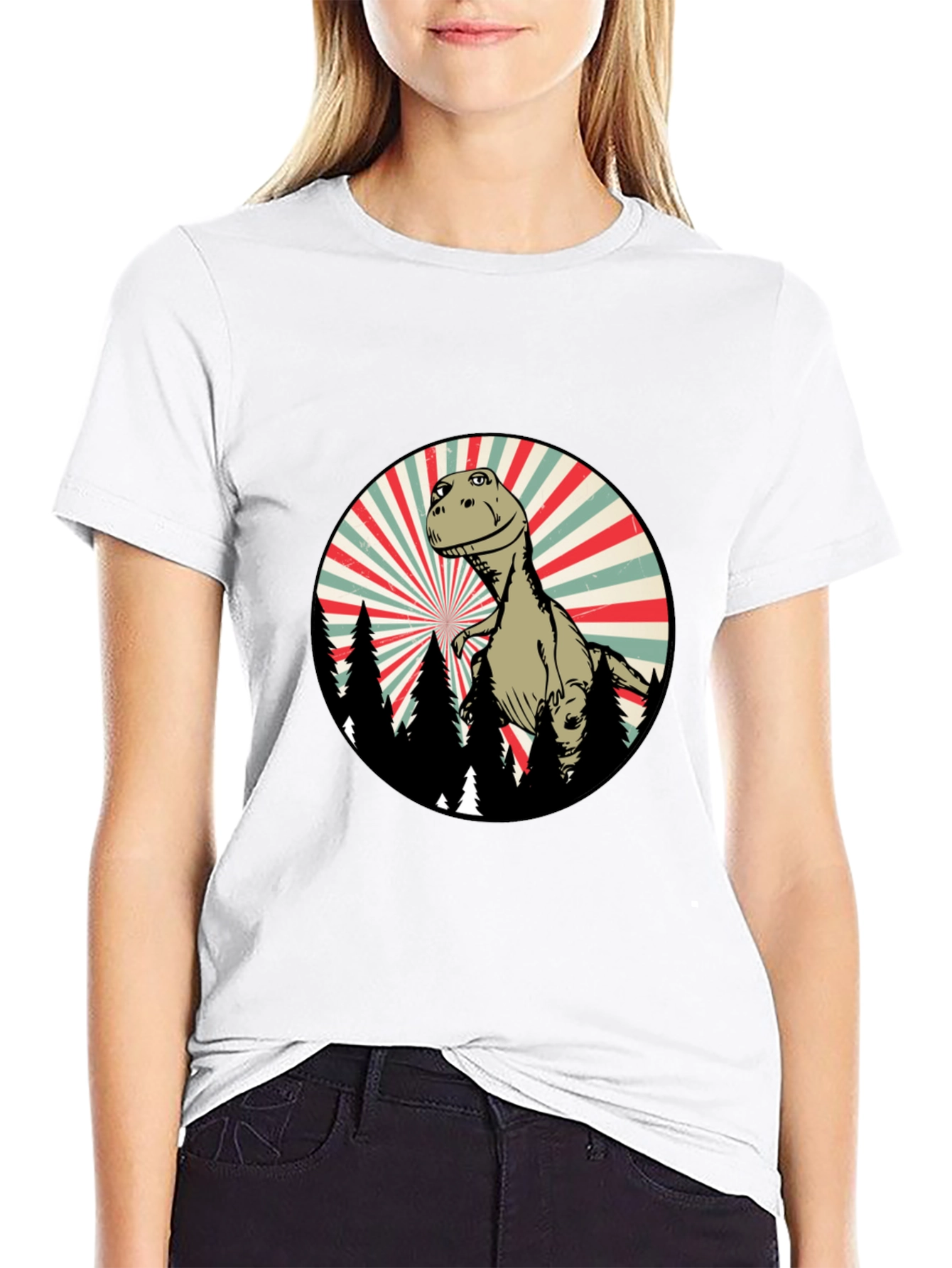 Retro Dinosaur Forest T-Shirt