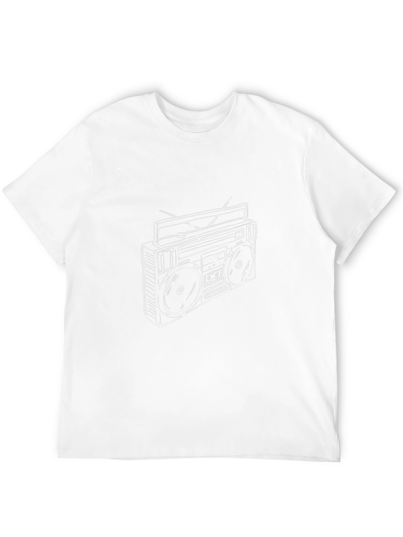 Retro Boombox Graphic Tee - Classic Style
