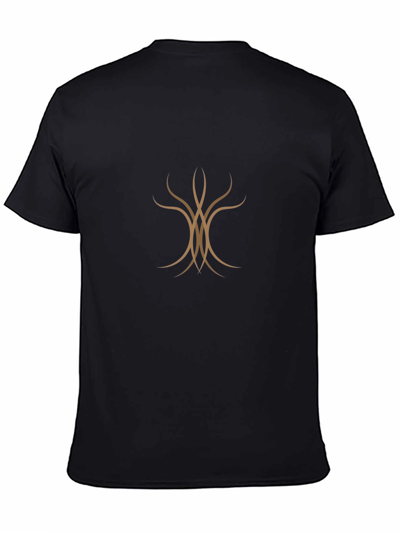 Mens Black T-Shirt with Abstract Tree Design