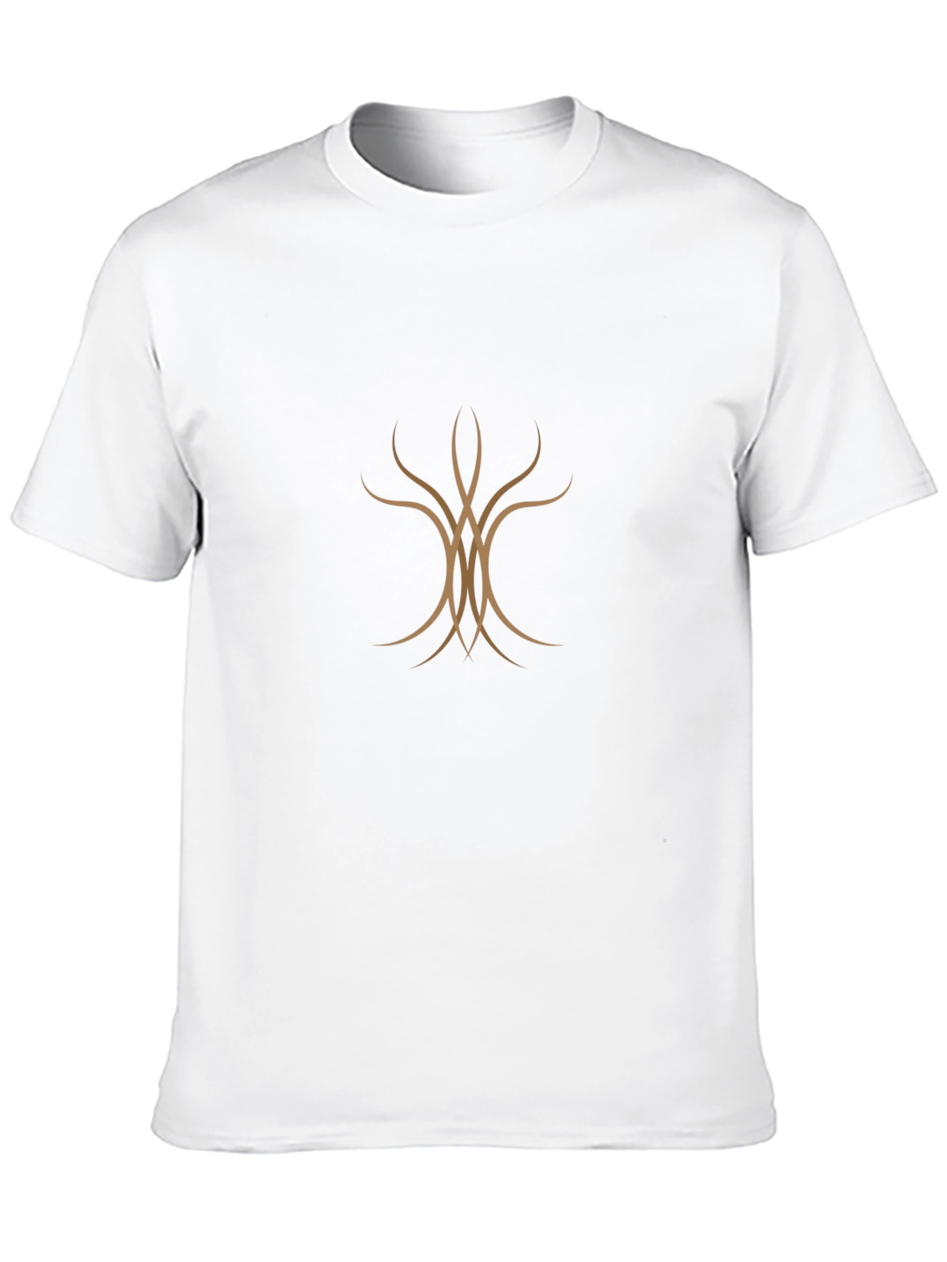 Mens Black T-Shirt with Abstract Tree Design