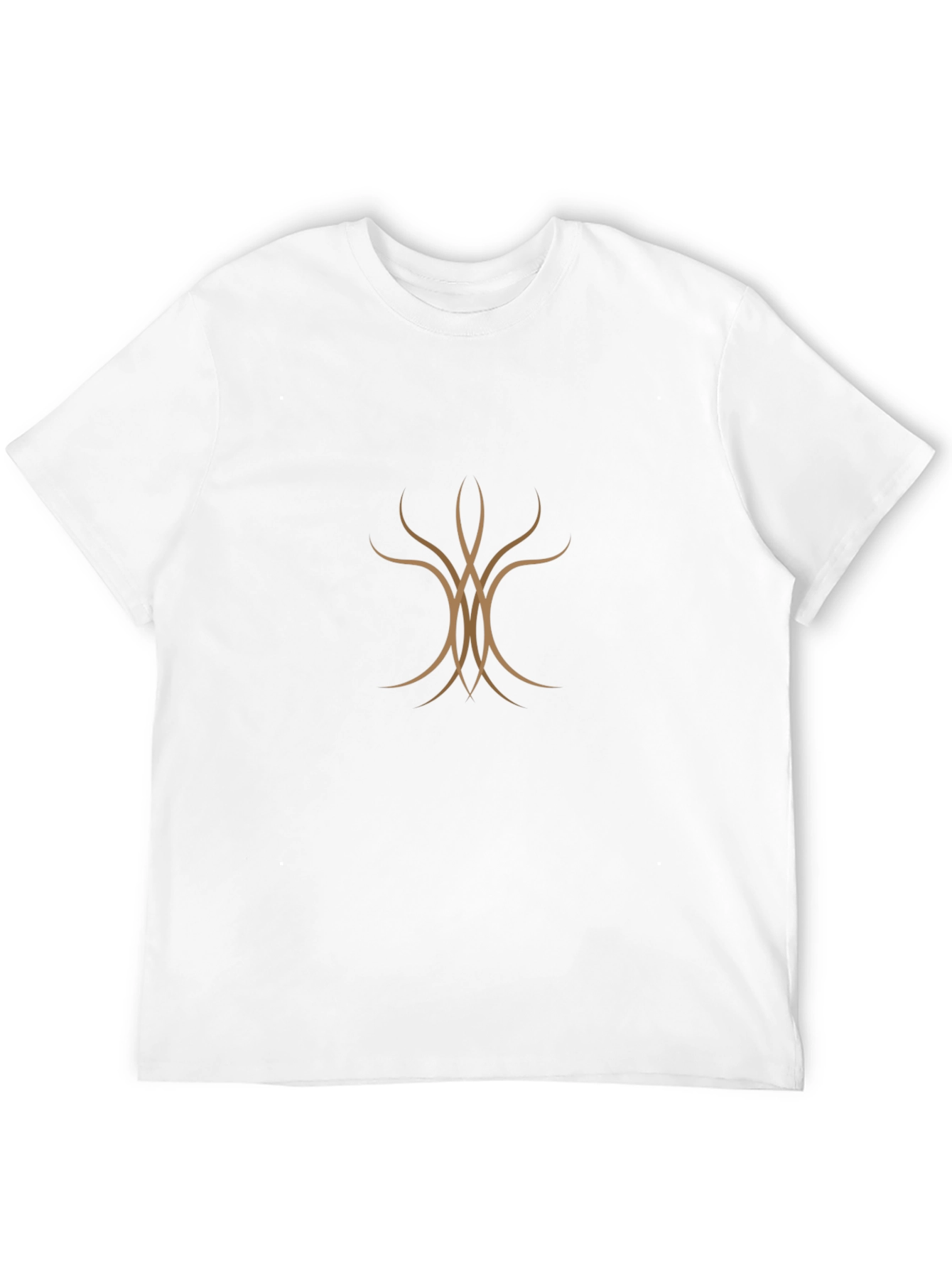 Mens Black T-Shirt with Abstract Tree Design