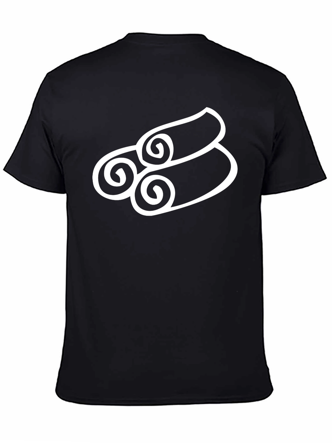 Stylish Black T-Shirt with Cinnamon Roll Design