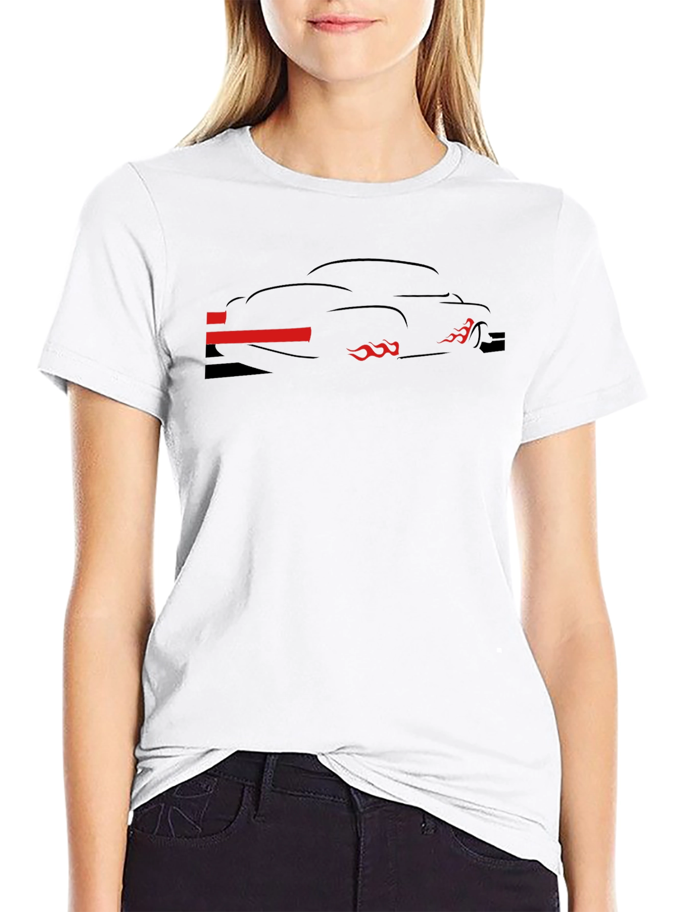 Sleek Car Silhouette Tee - Black