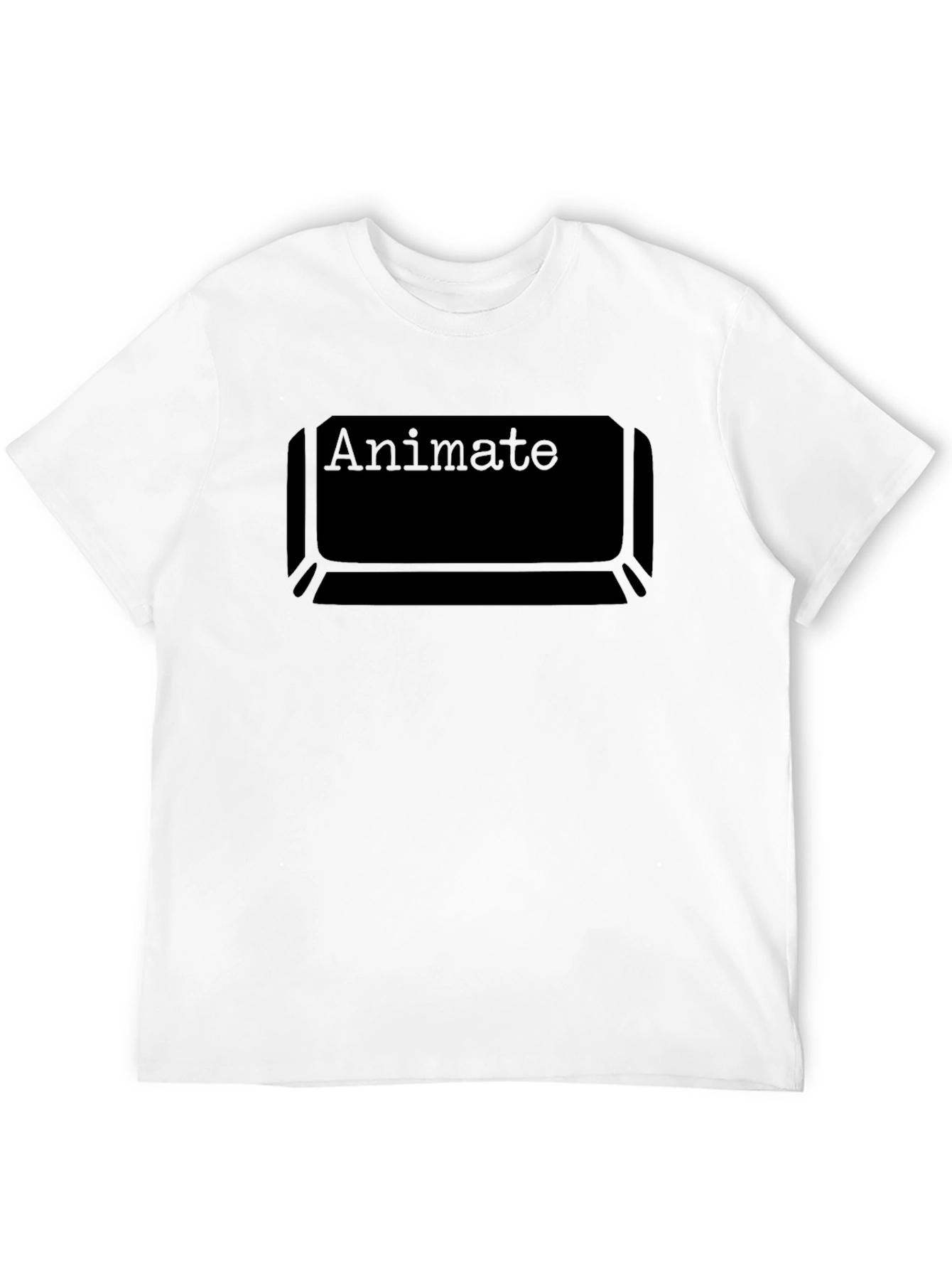 Animate Keyboard Key Black T-Shirt