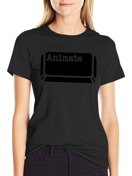 Animate Keyboard Key Black T-Shirt