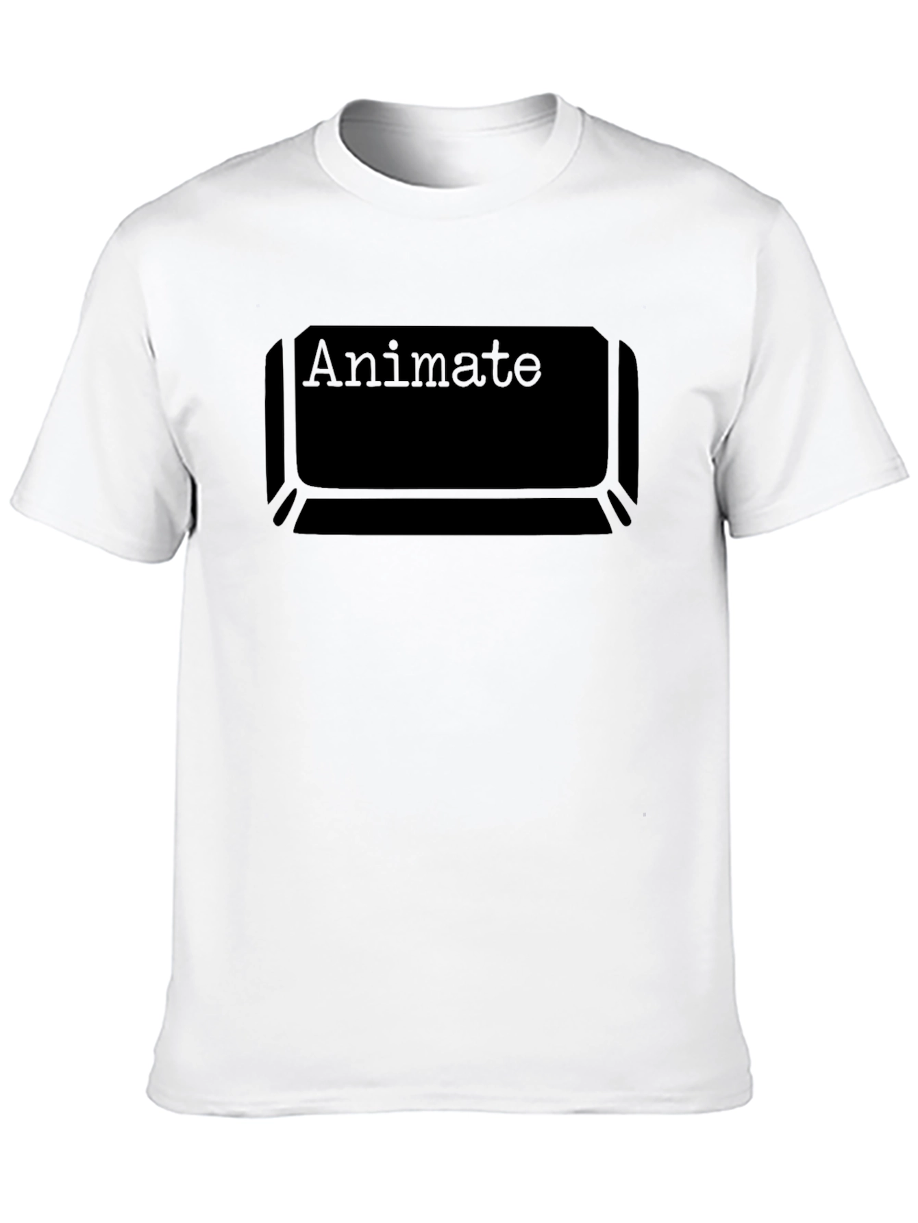 Animate Keyboard Key Black T-Shirt