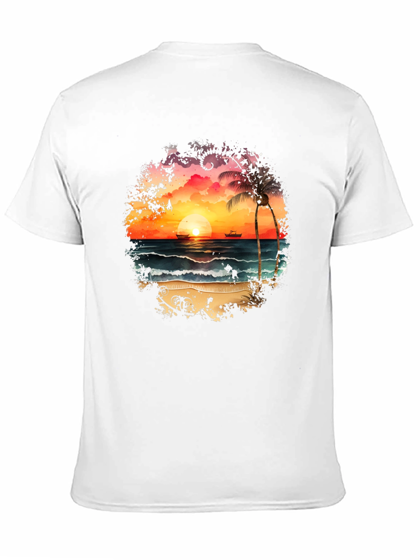 Sunset Beach Graphic Tee - Tropical Vibes