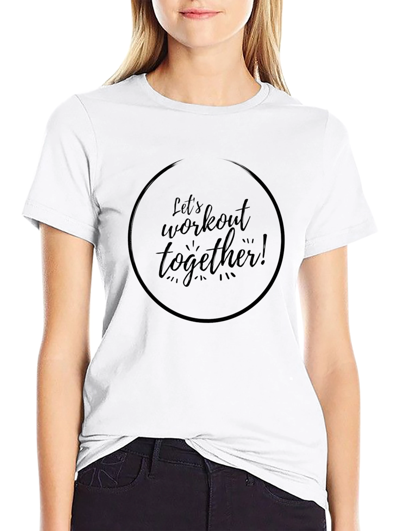 Workout Together T-Shirt - Black Gym Tee