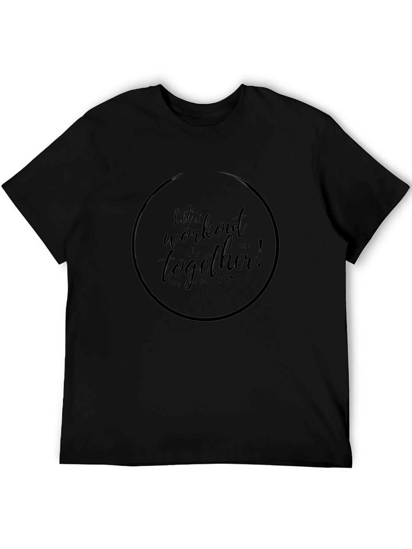 Workout Together T-Shirt - Black Gym Tee
