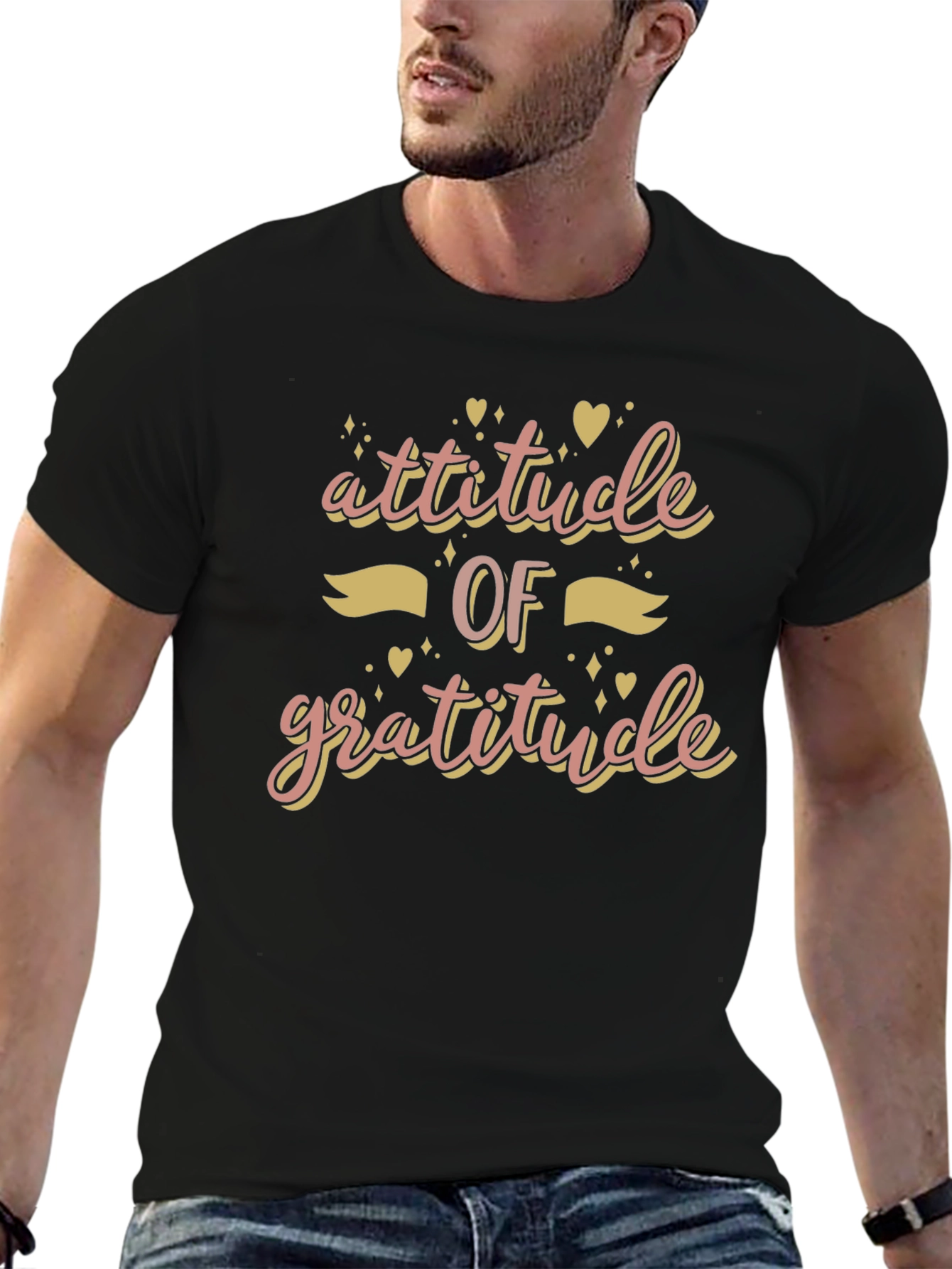Attitude of Gratitude Black T-Shirt