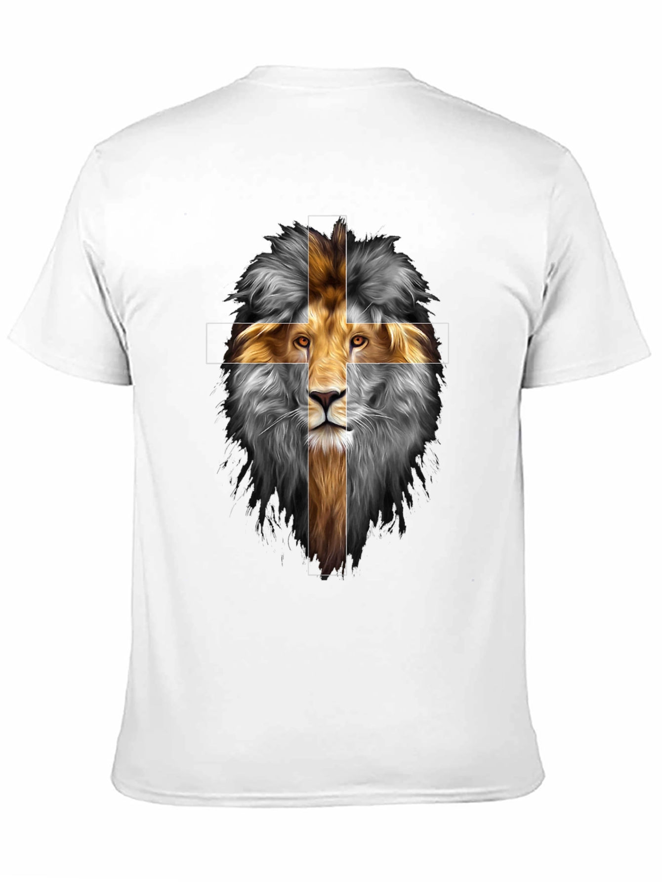 Lion Cross Graphic Tee - Christian T-Shirt
