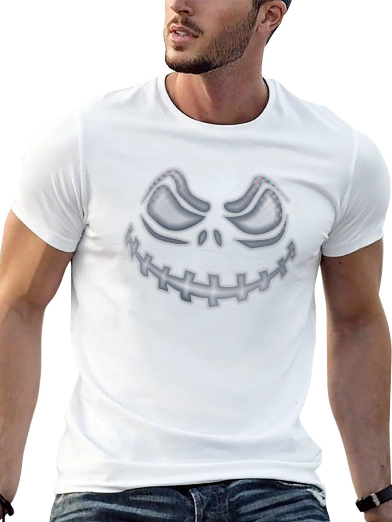 Scary Face Graphic Black T-Shirt
