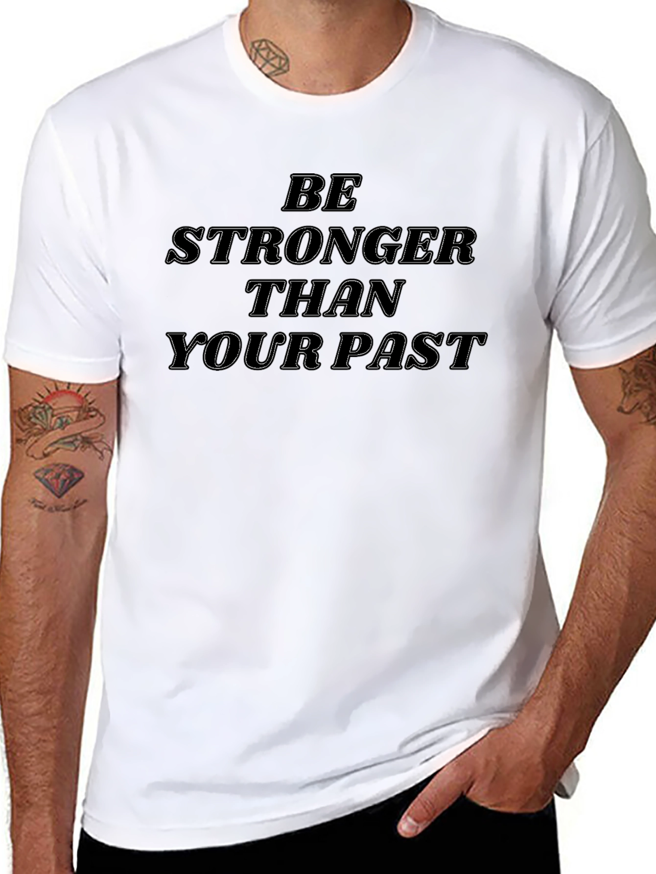 Be Stronger Than Your Past Black Tee