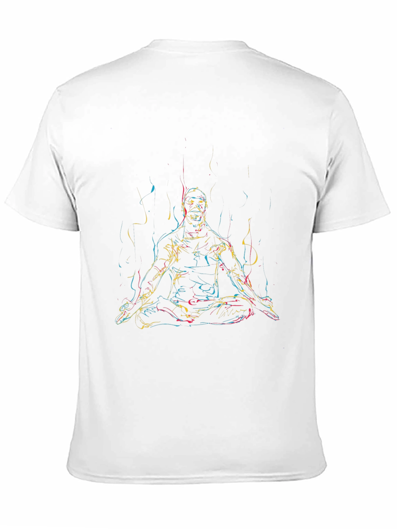 Meditative Man Graphic Tee - Black Cotton T-Shirt