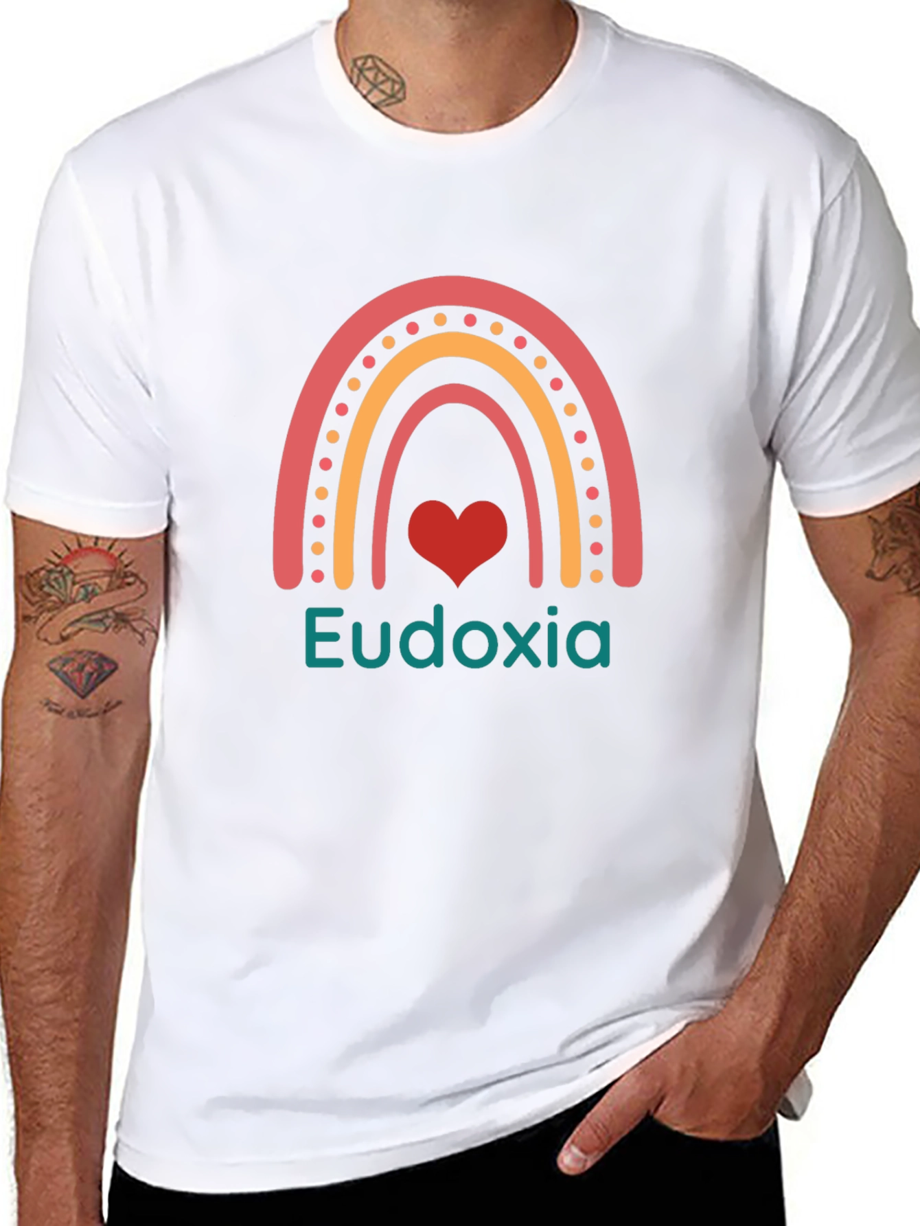 Eudoxia Rainbow Heart Graphic Tee