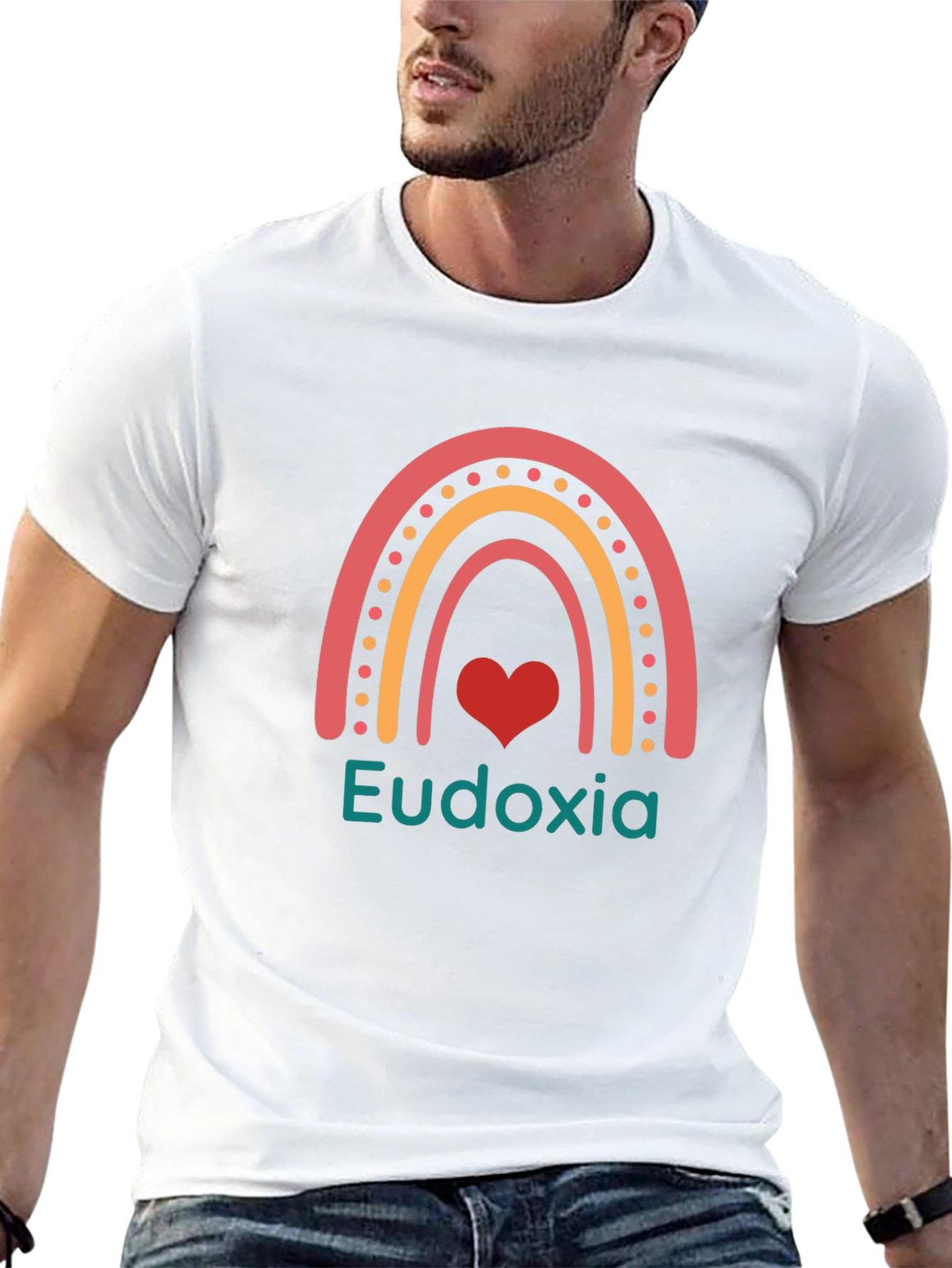 Eudoxia Rainbow Heart Graphic Tee