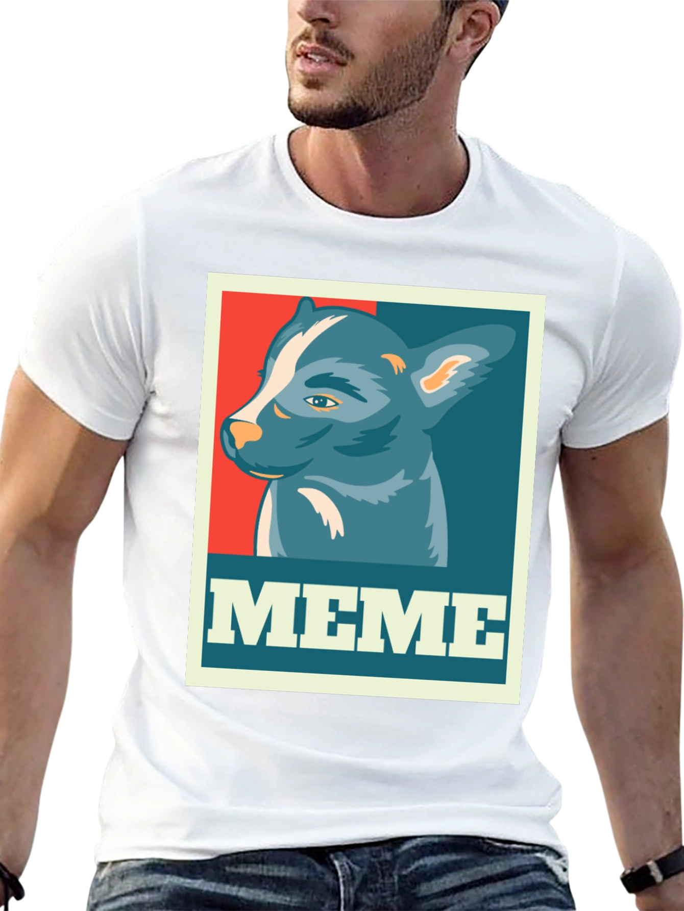 Meme Dog Graphic Tee - Black Cotton T-Shirt