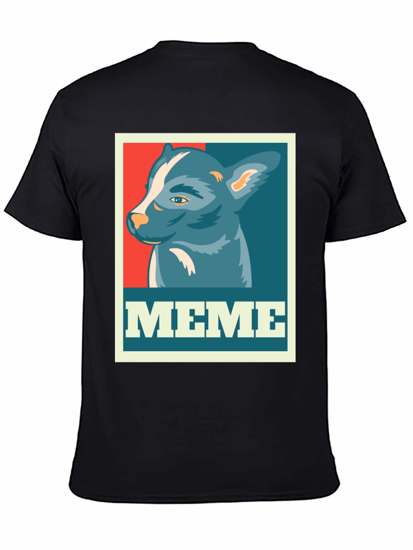 Meme Dog Graphic Tee - Black Cotton T-Shirt