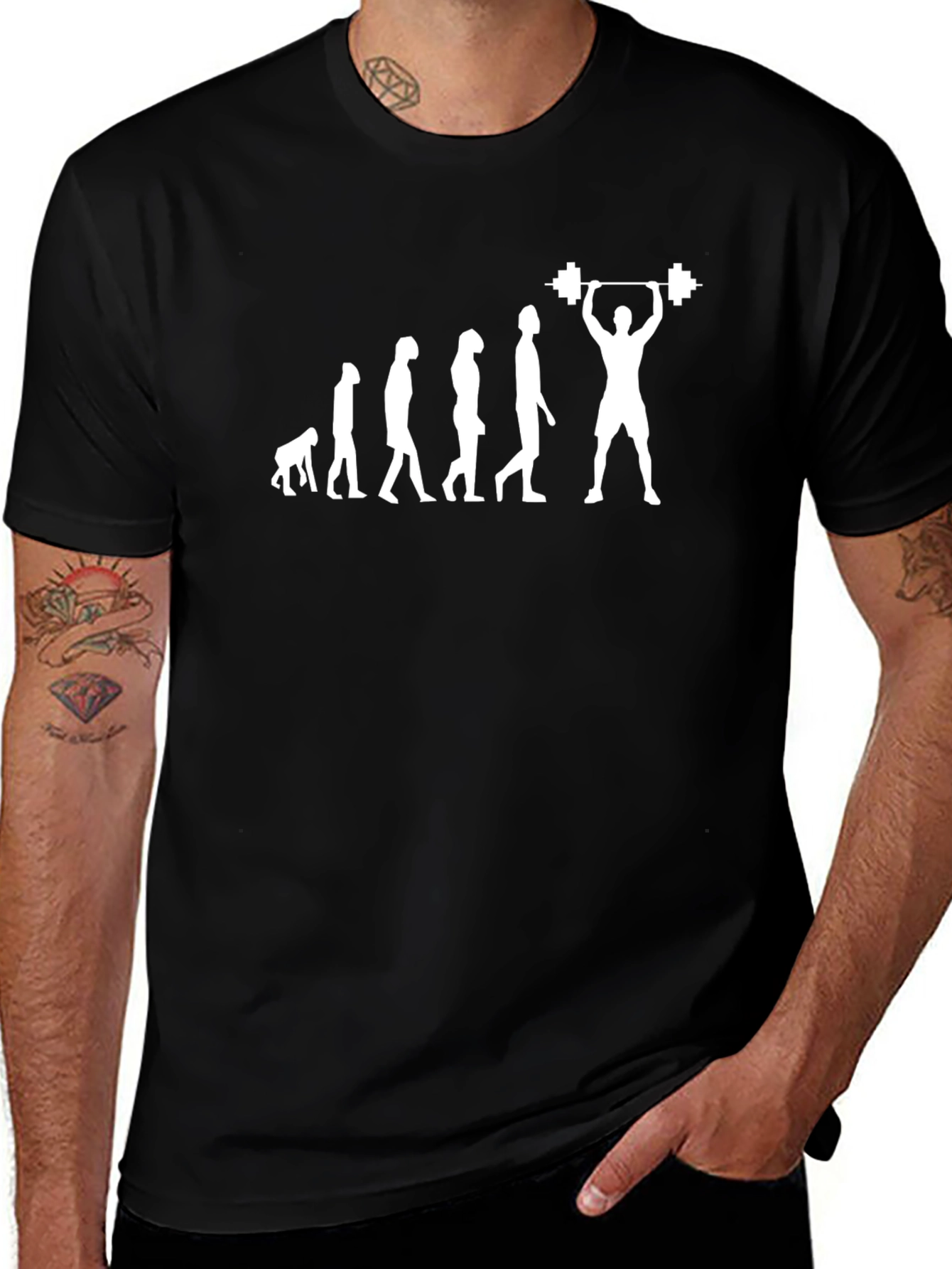 Evolution of Fitness T-Shirt - Black
