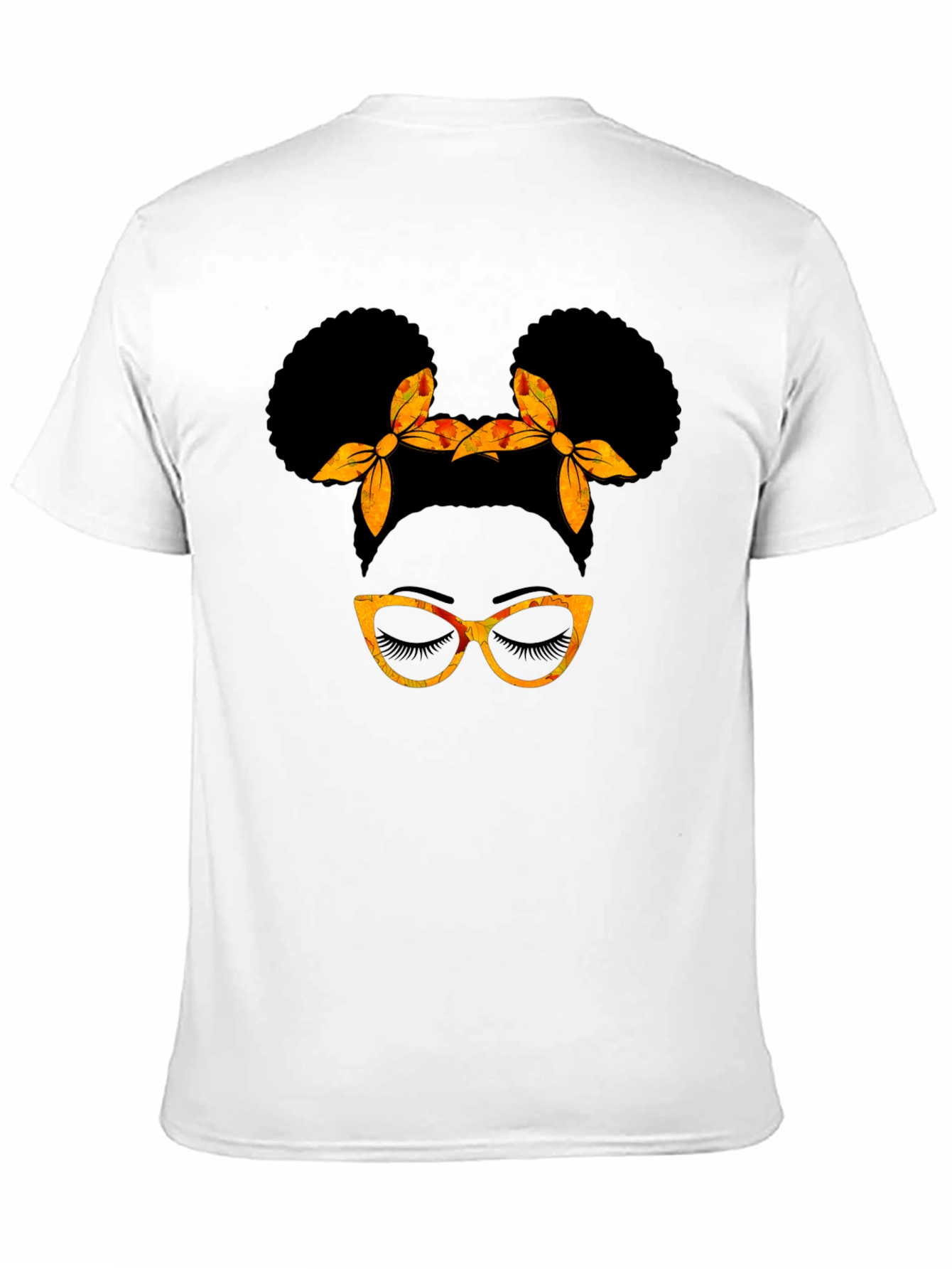 Black Afro Puff Glasses T-Shirt