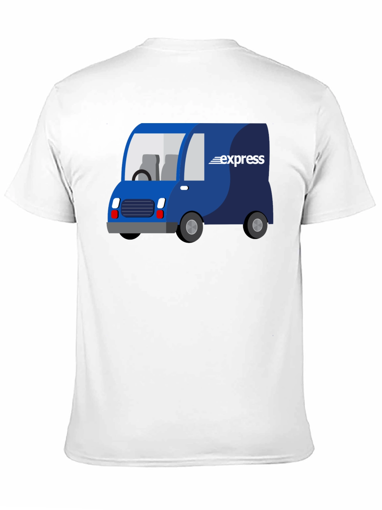 Express Delivery Van Graphic Tee - Black Cotton Blend