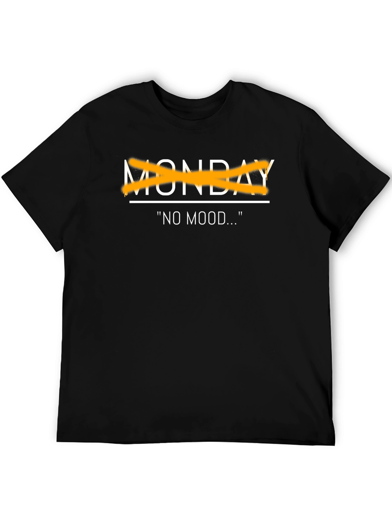Monday No Mood Black Graphic Tee