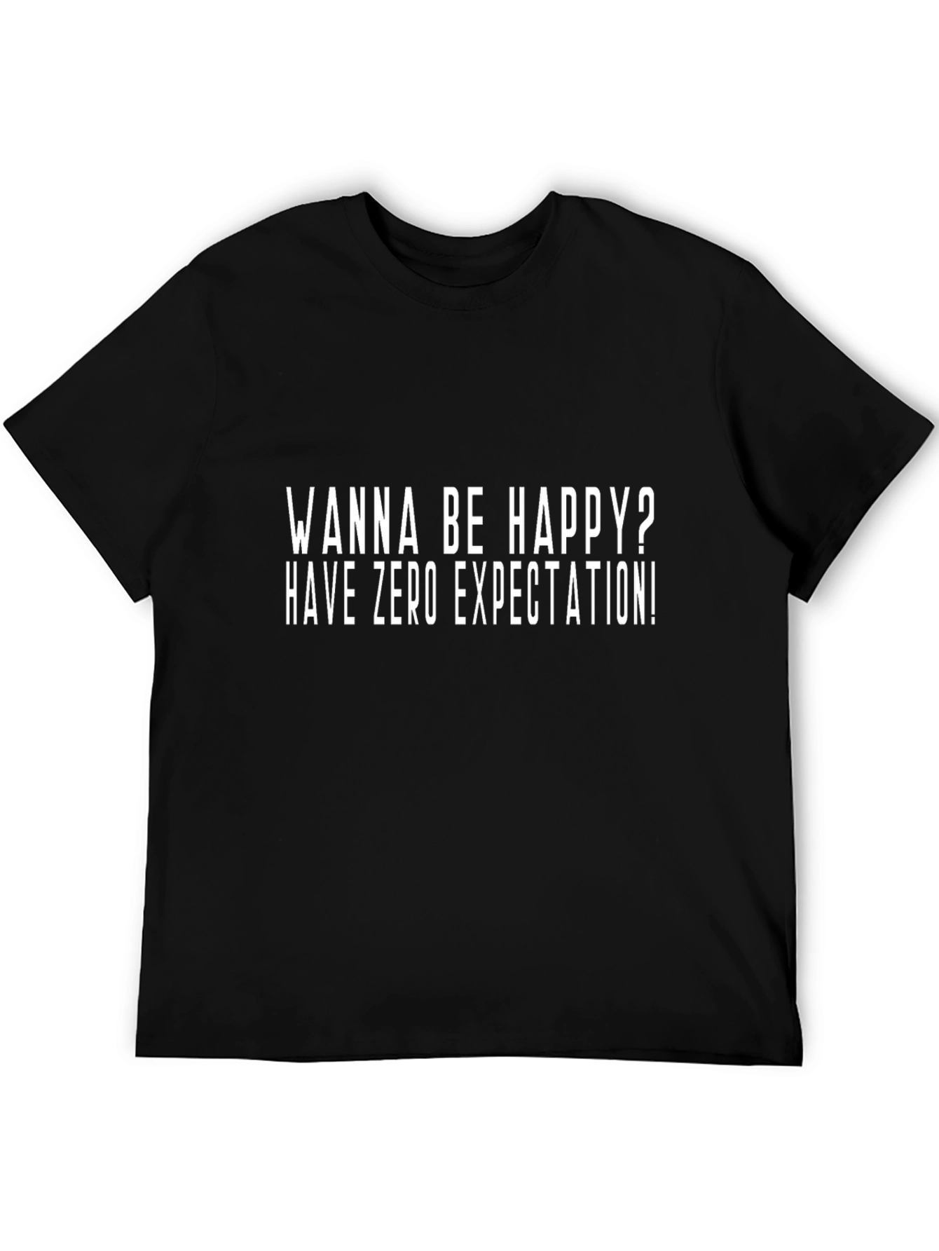 Zero Expectation Graphic Tee - Black Casual Shirt