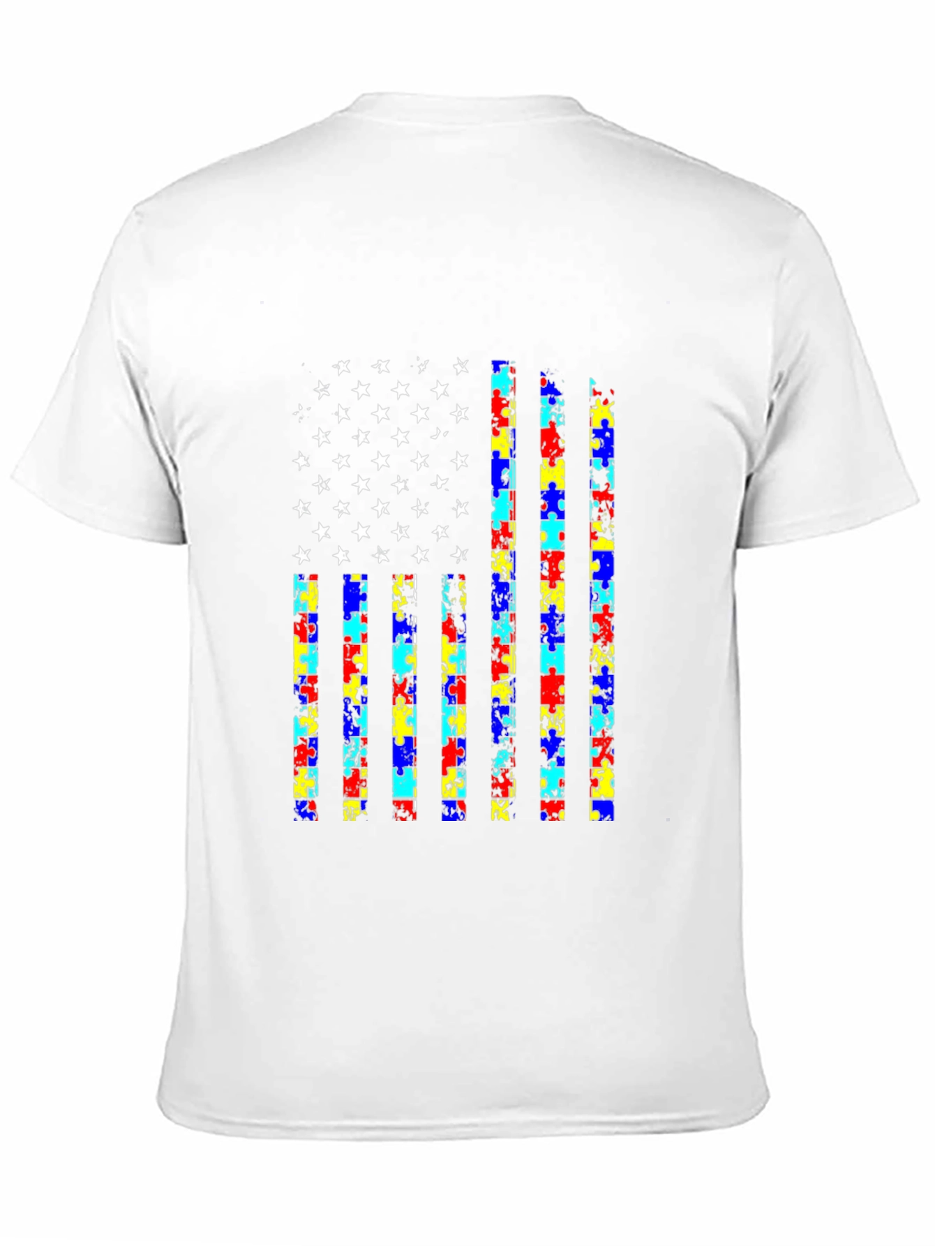 Autism Awareness USA Flag T-Shirt
