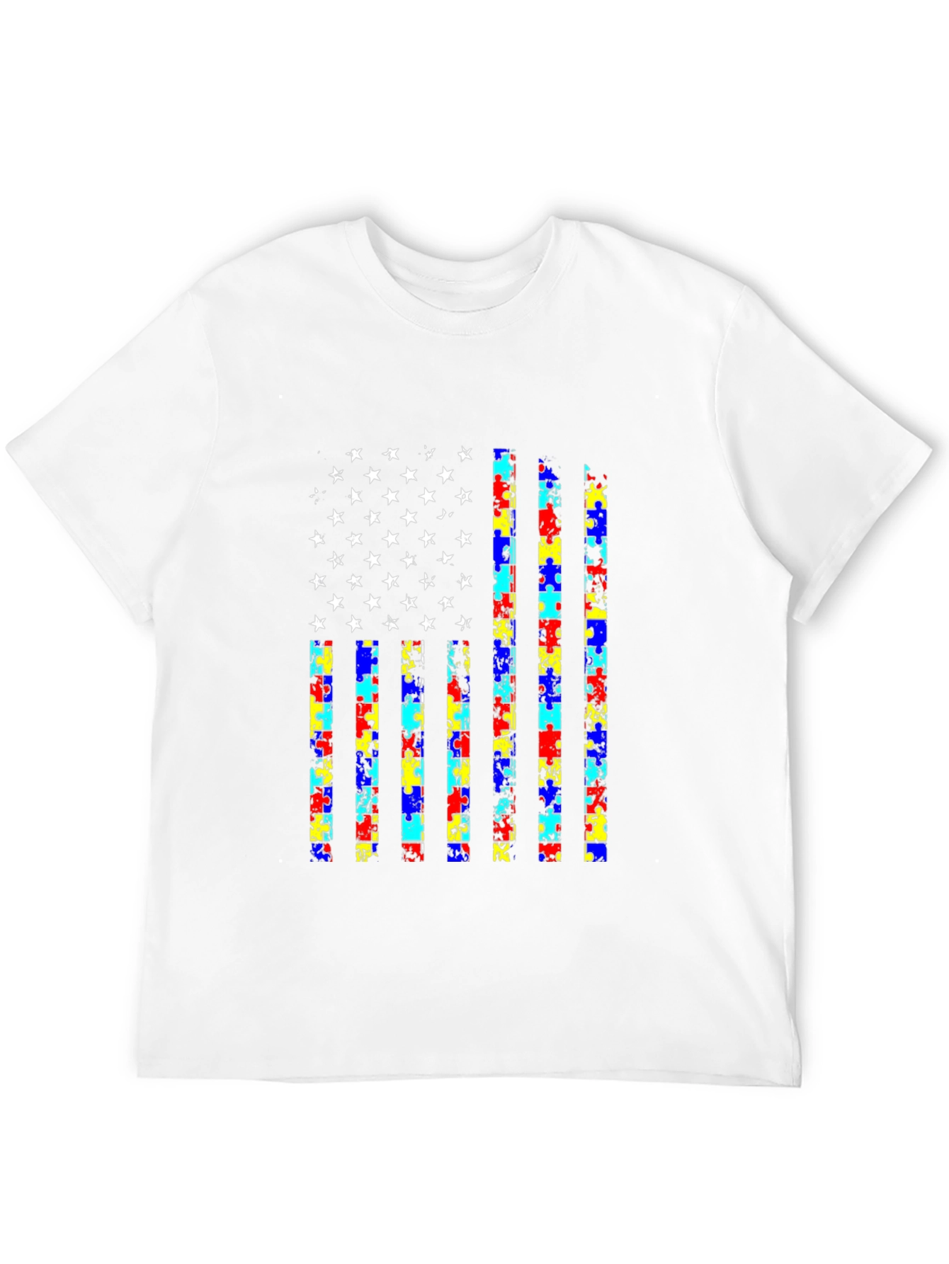 Autism Awareness USA Flag T-Shirt