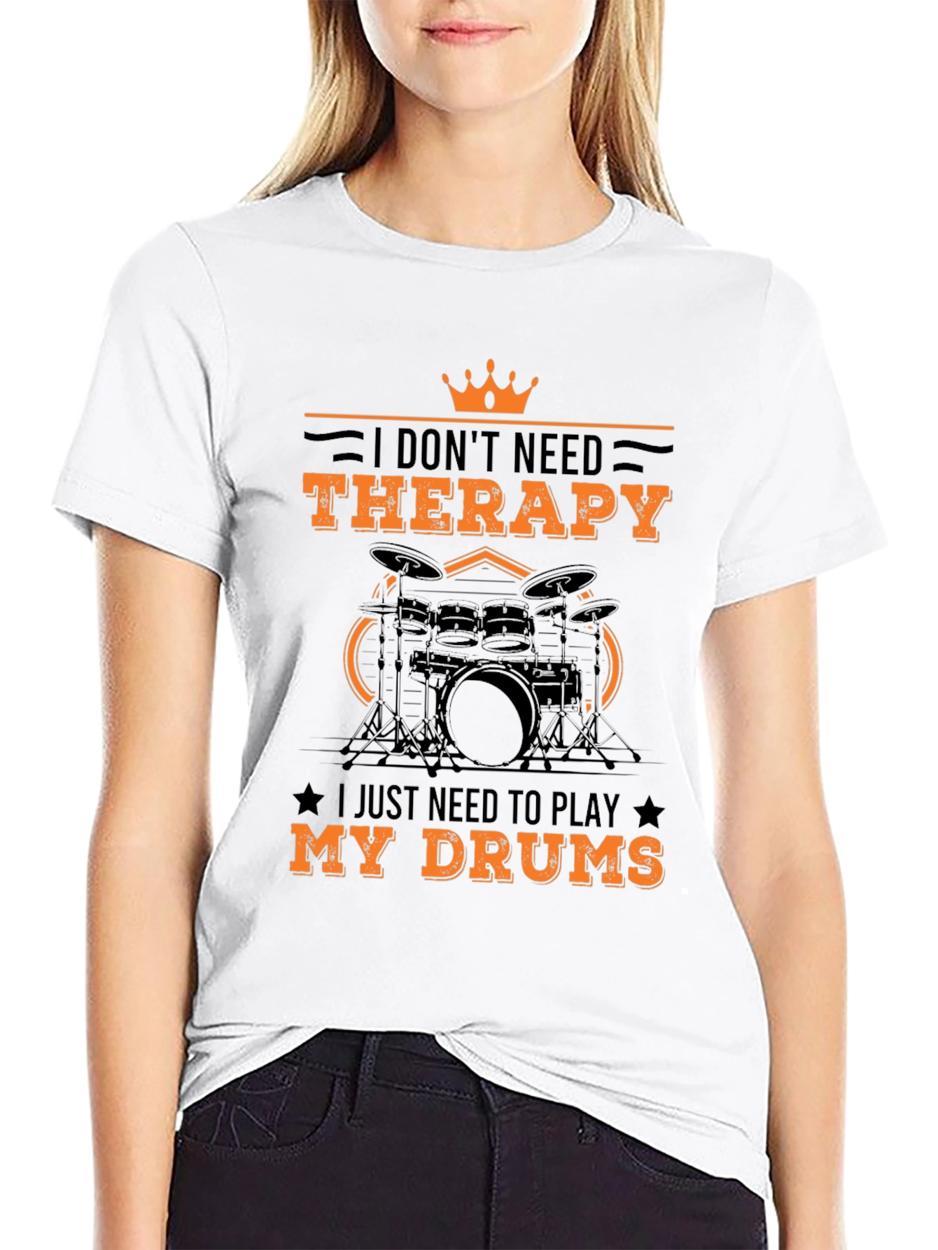 Drummer Therapy T-Shirt - Black
