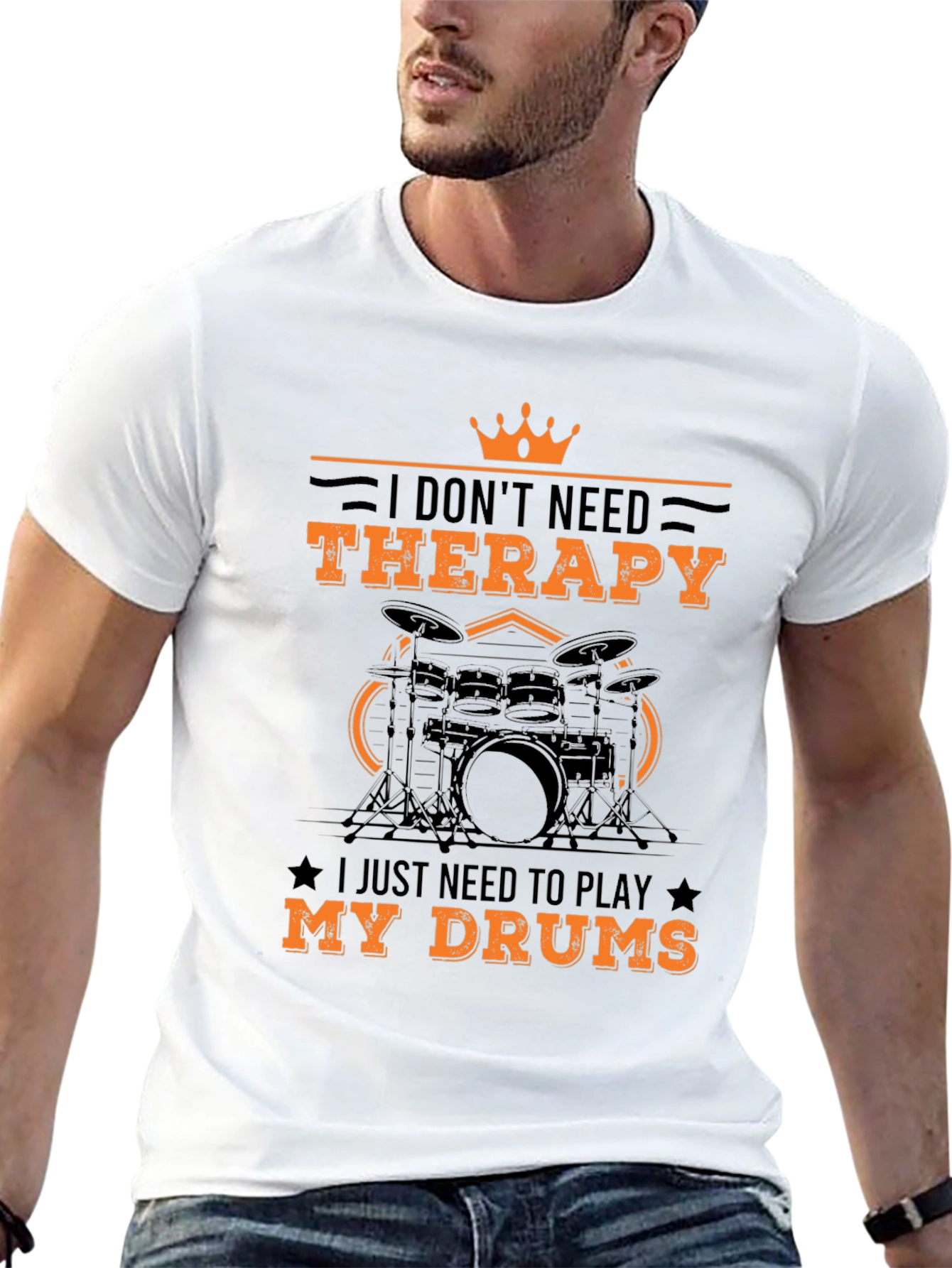Drummer Therapy T-Shirt - Black