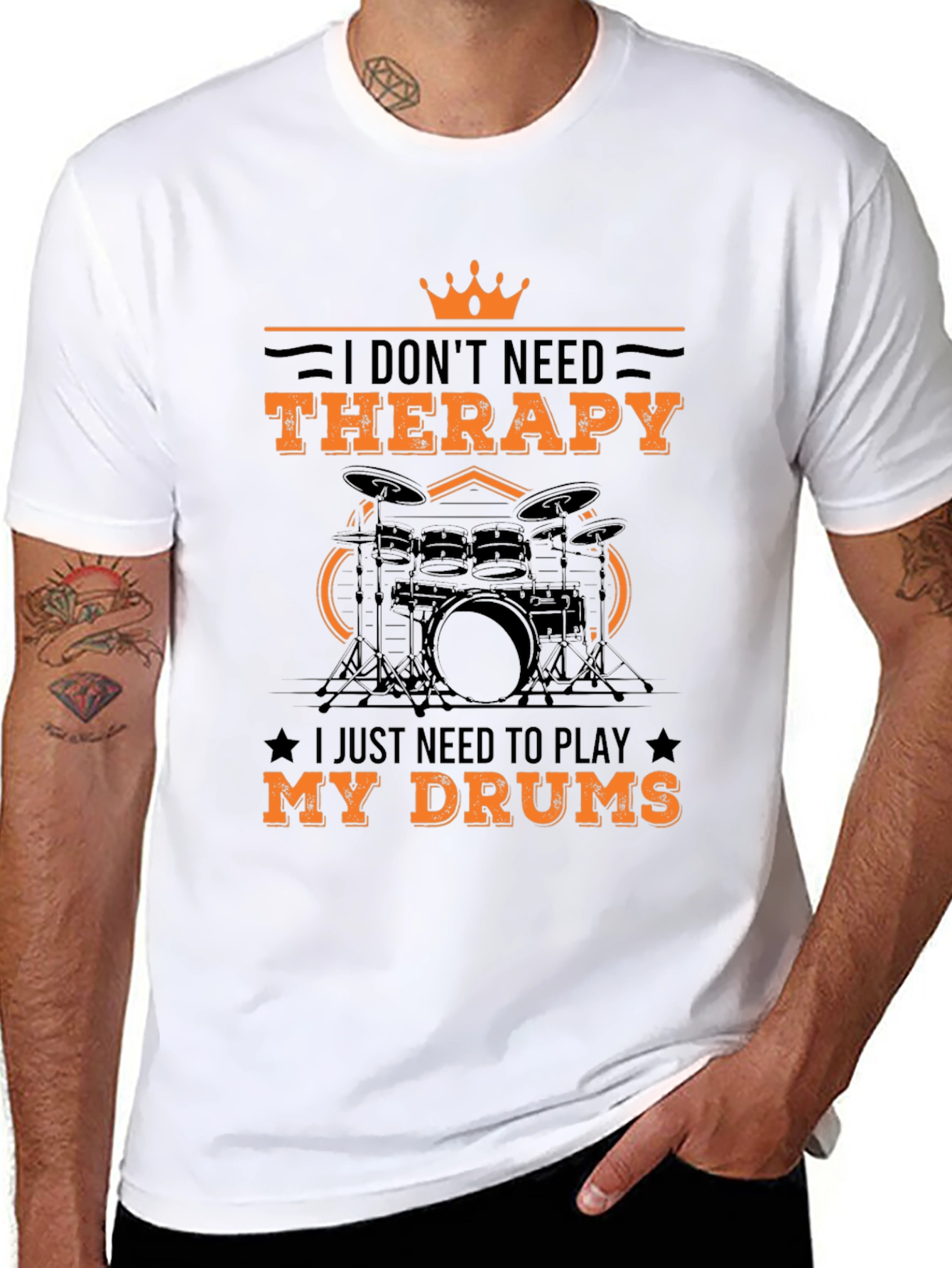 Drummer Therapy T-Shirt - Black