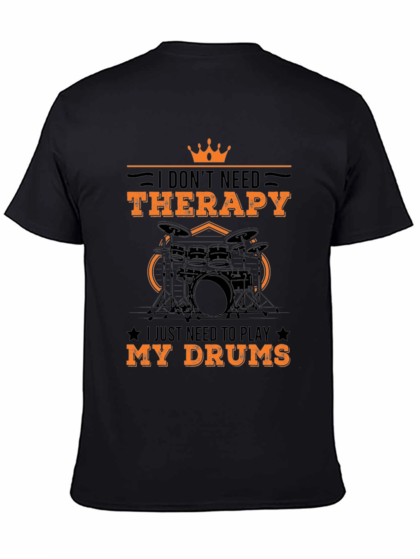 Drummer Therapy T-Shirt - Black