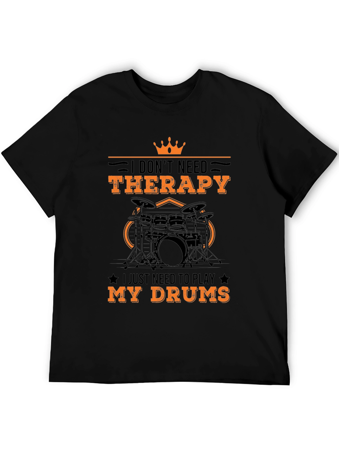Drummer Therapy T-Shirt - Black