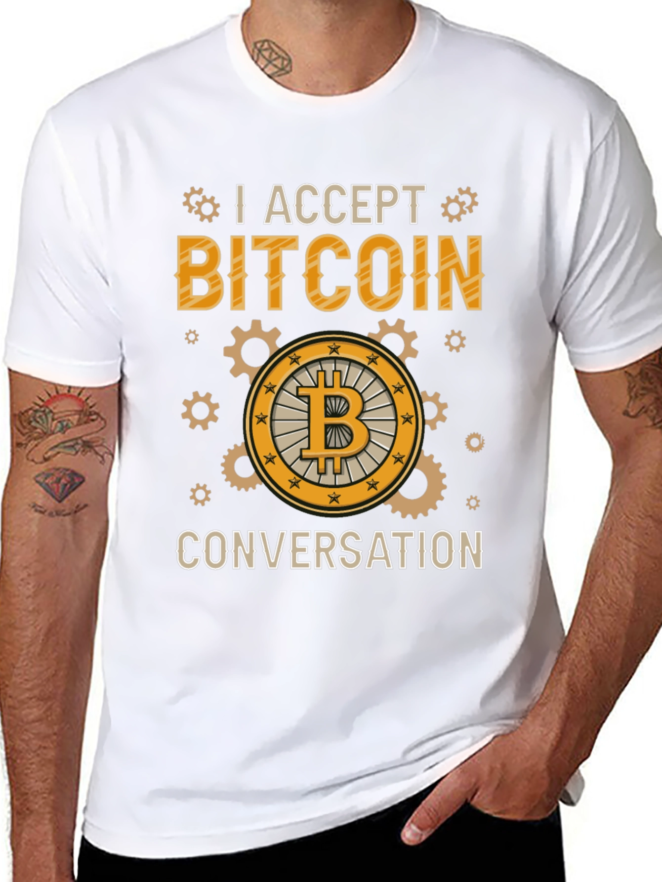 I Accept Bitcoin Conversation Tee