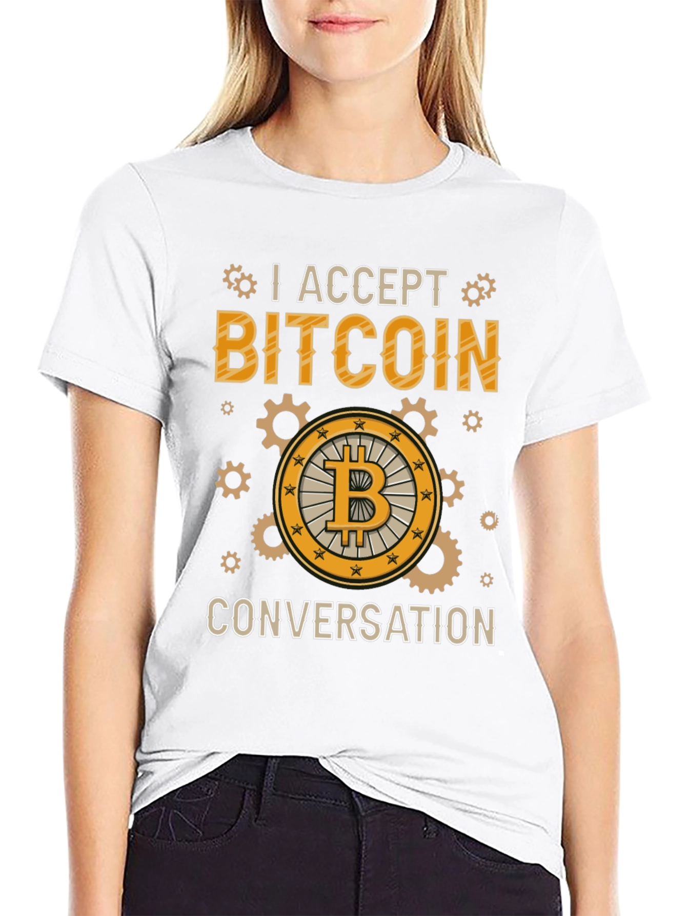 I Accept Bitcoin Conversation Tee